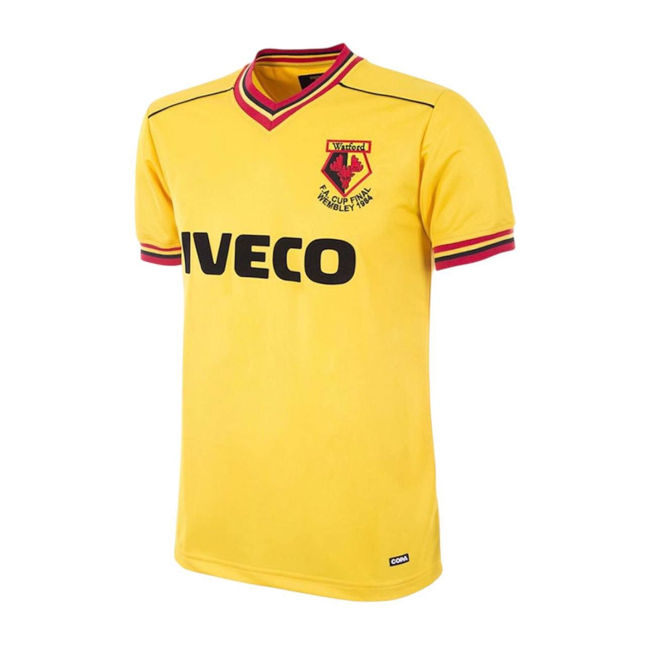 Sports Specialties 1983/84 REMAKE WATFORD COPA HOME SOCCER FOOTBALL JERSEY SZ S Size US S / EU 44-46 / 1 - 1 Thumbnail