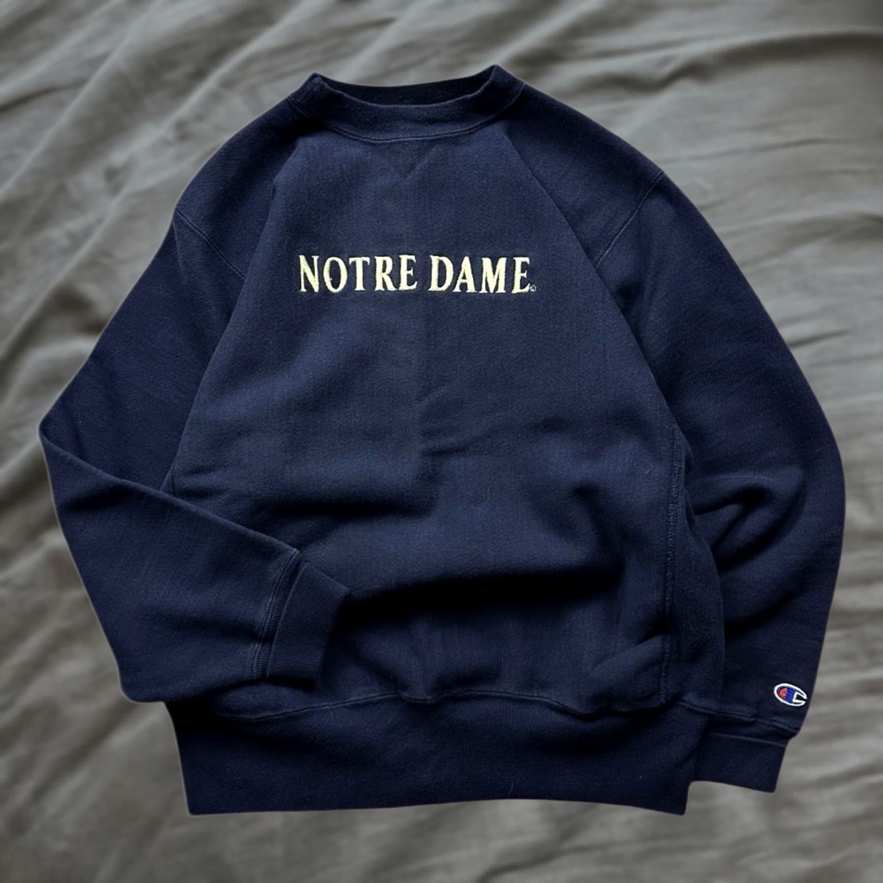 Champion × Supreme Supreme Champion 3D Metallic Navy Sweatshirt Sz