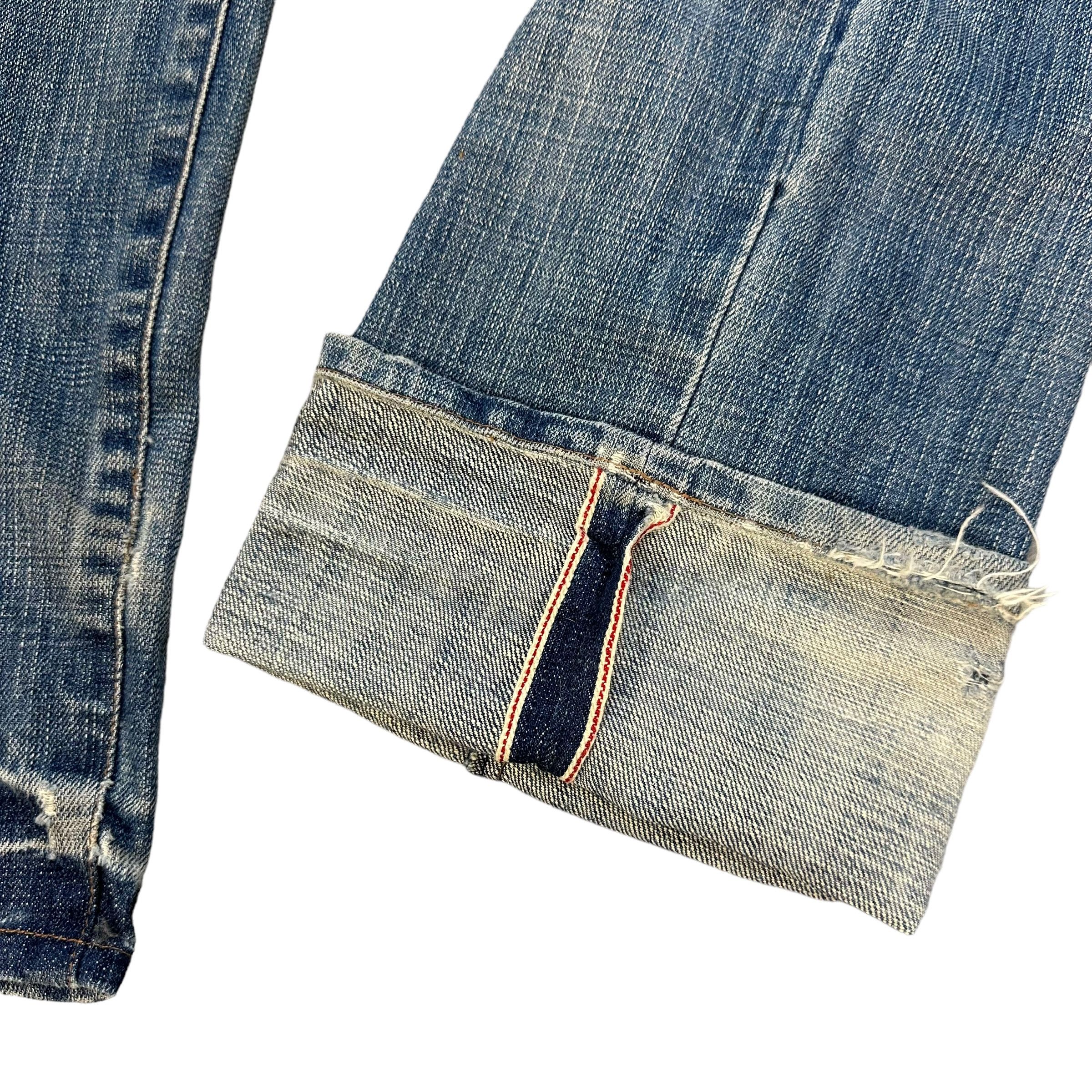 Global Work GLOBAL WORK TRASHED SELVEDGE DENIM PANT #8848-031 Size US 29 - 8 Thumbnail