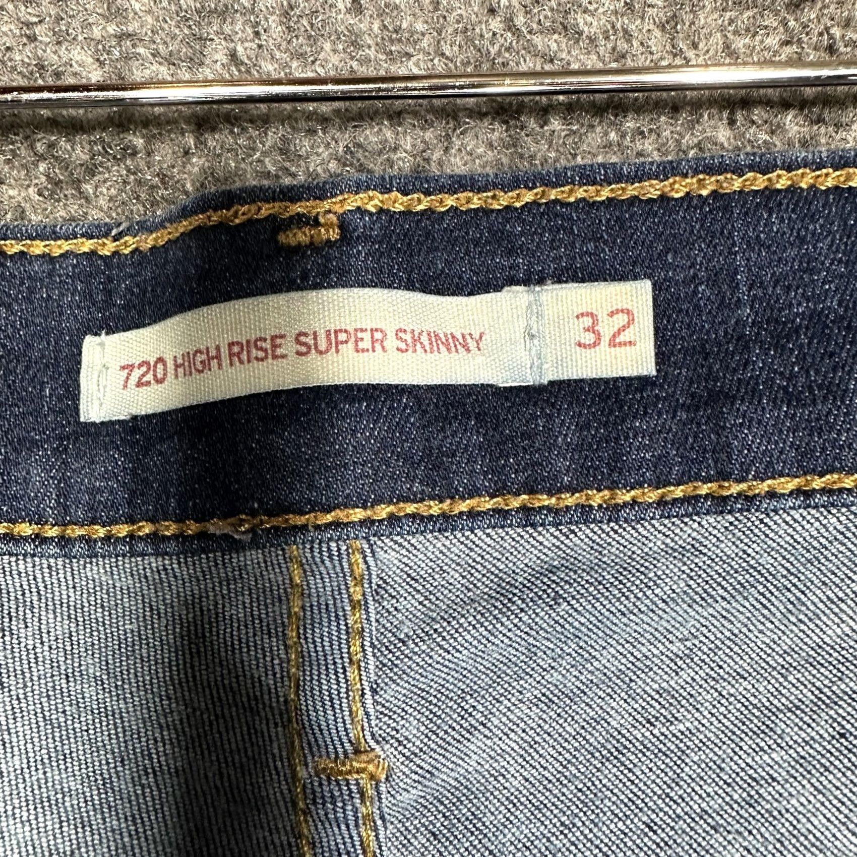 Levi's Levi's 720 Jeans Womens 32 High Rise Super Skinny Cotton Stretch Medium Wash Jeans Size 24" / US 00 / IT 34 - 5 Thumbnail