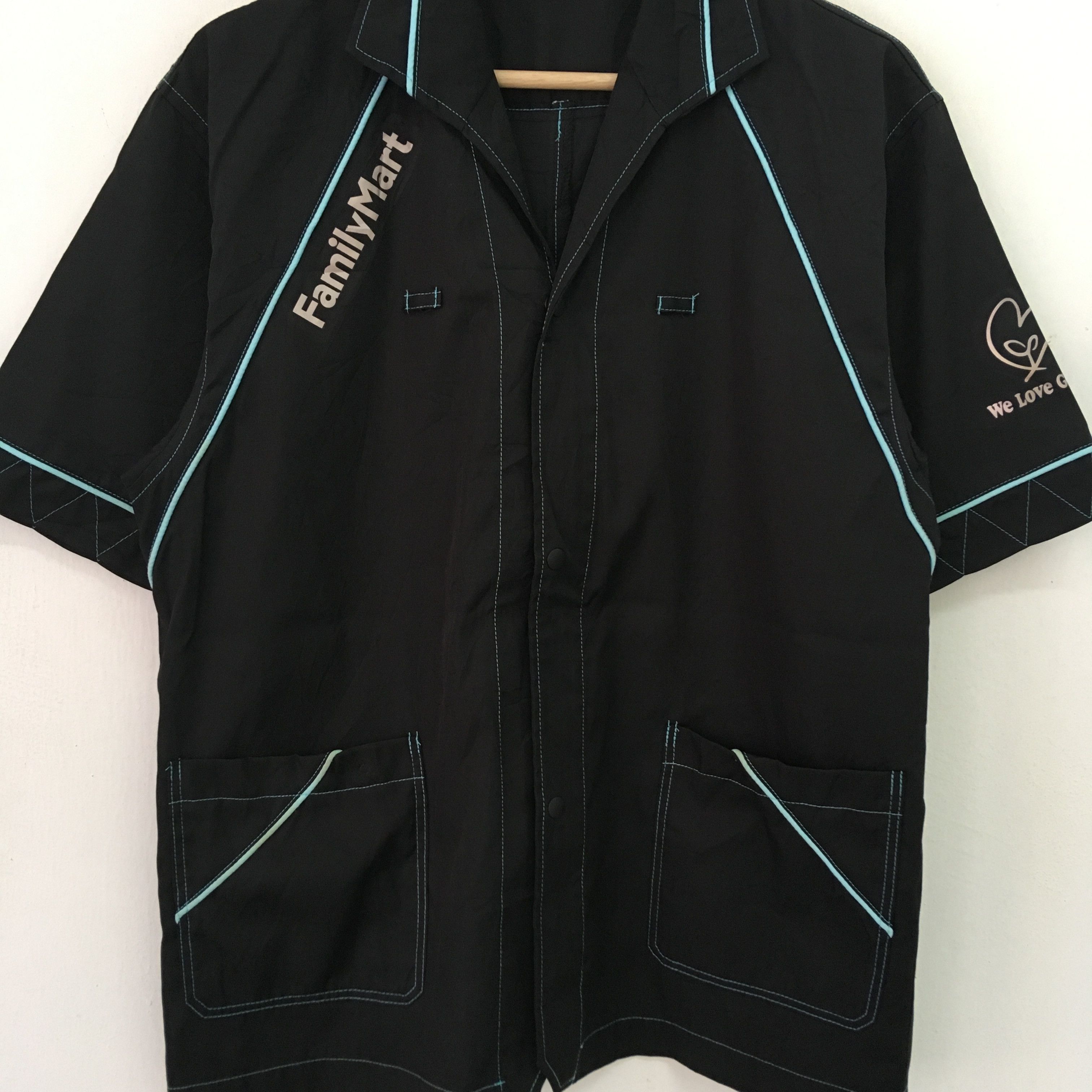 Japanese Brand Vtg Family Mart Convenience Worker Shirt Workwear Uniform Size US M / EU 48-50 / 2 - 3 Thumbnail