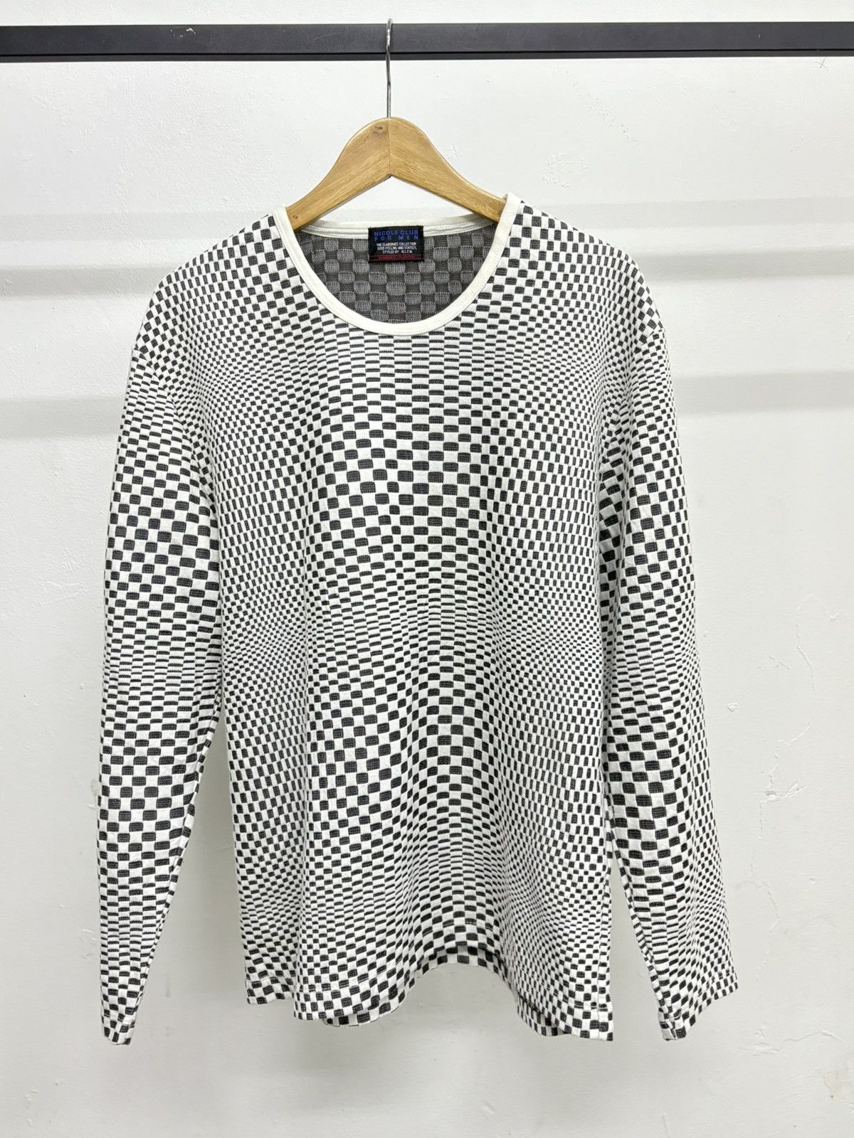 Yohji Yamamoto Vintage Nicole Club Pour Homme Waffle Henley Neck Shirt Size US L / EU 52-54 / 3 - 1 Thumbnail