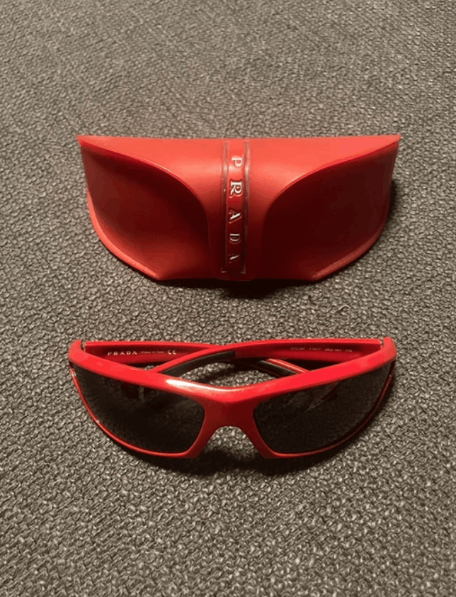 Prada PRADA Sunglasses Sport Red Tab Shield Mask Star FlameSymbole Size ONE SIZE - 2 Thumbnail