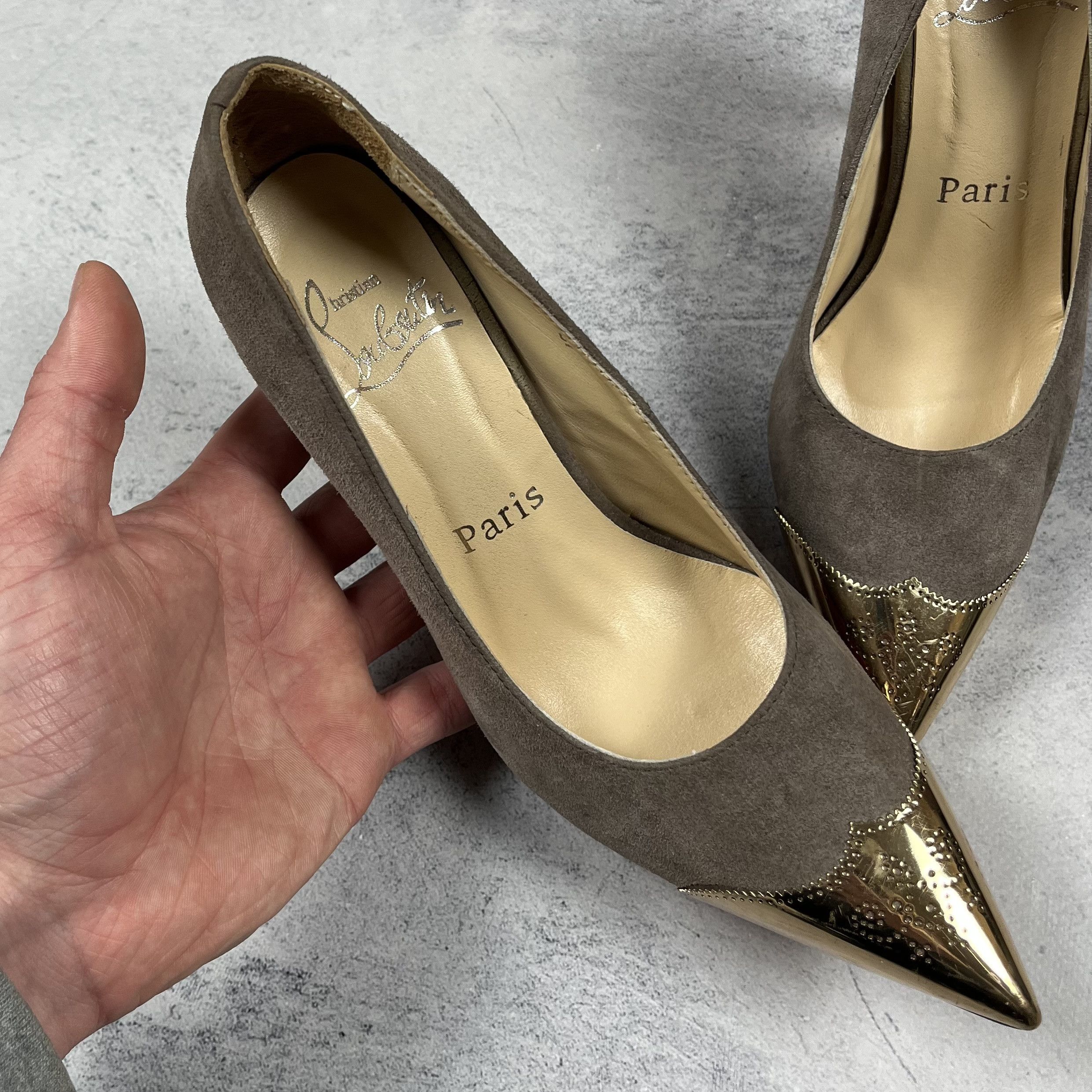 Christian Louboutin Christian Louboutin Suede Heels Size US 6.5 / IT 36.5 - 6 Thumbnail