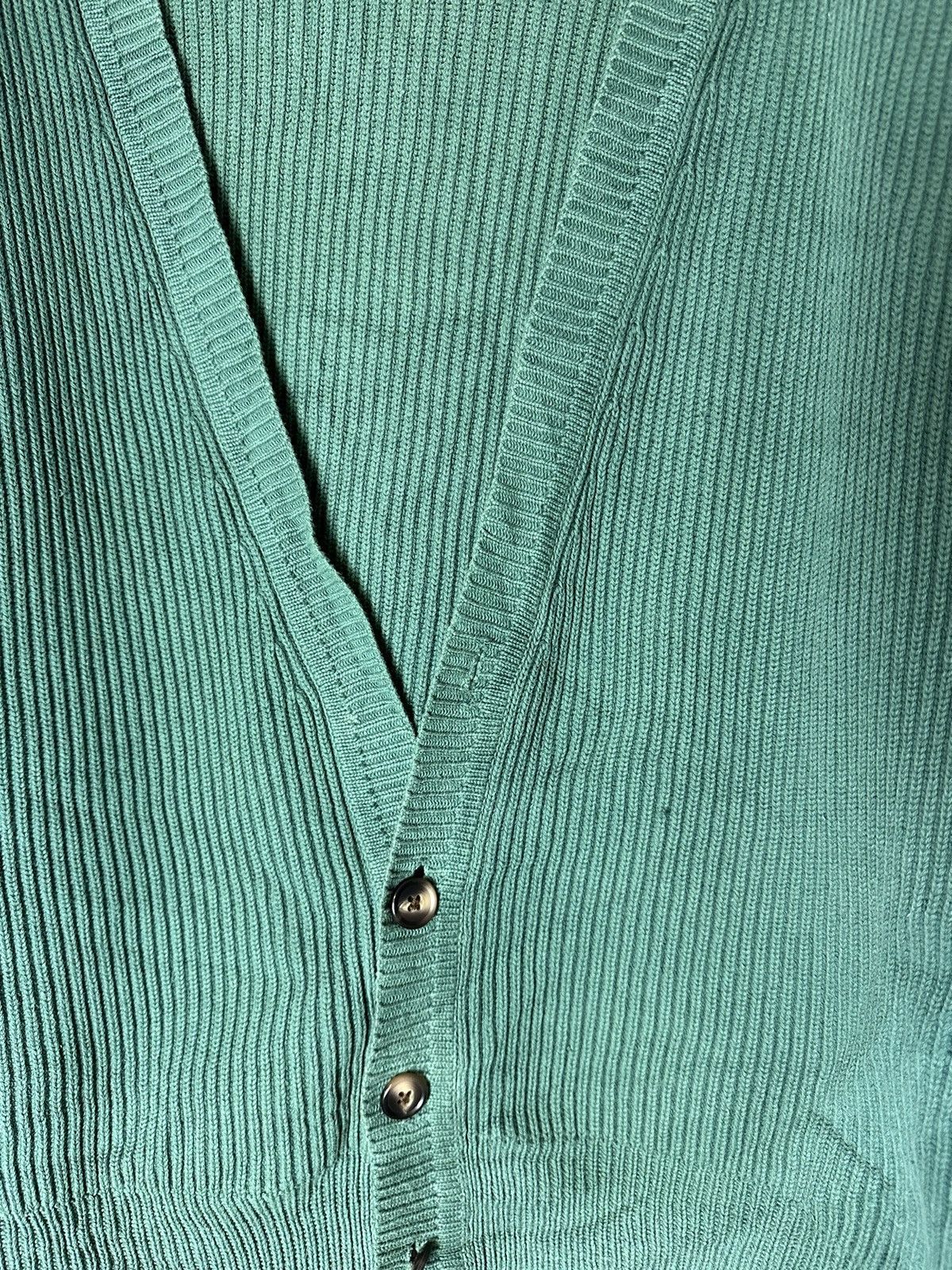 Nordstrom × Vintage Vintage Nordstrom Green Ribbed Cardigan Sweater Large Size US L / EU 52-54 / 3 - 4 Thumbnail