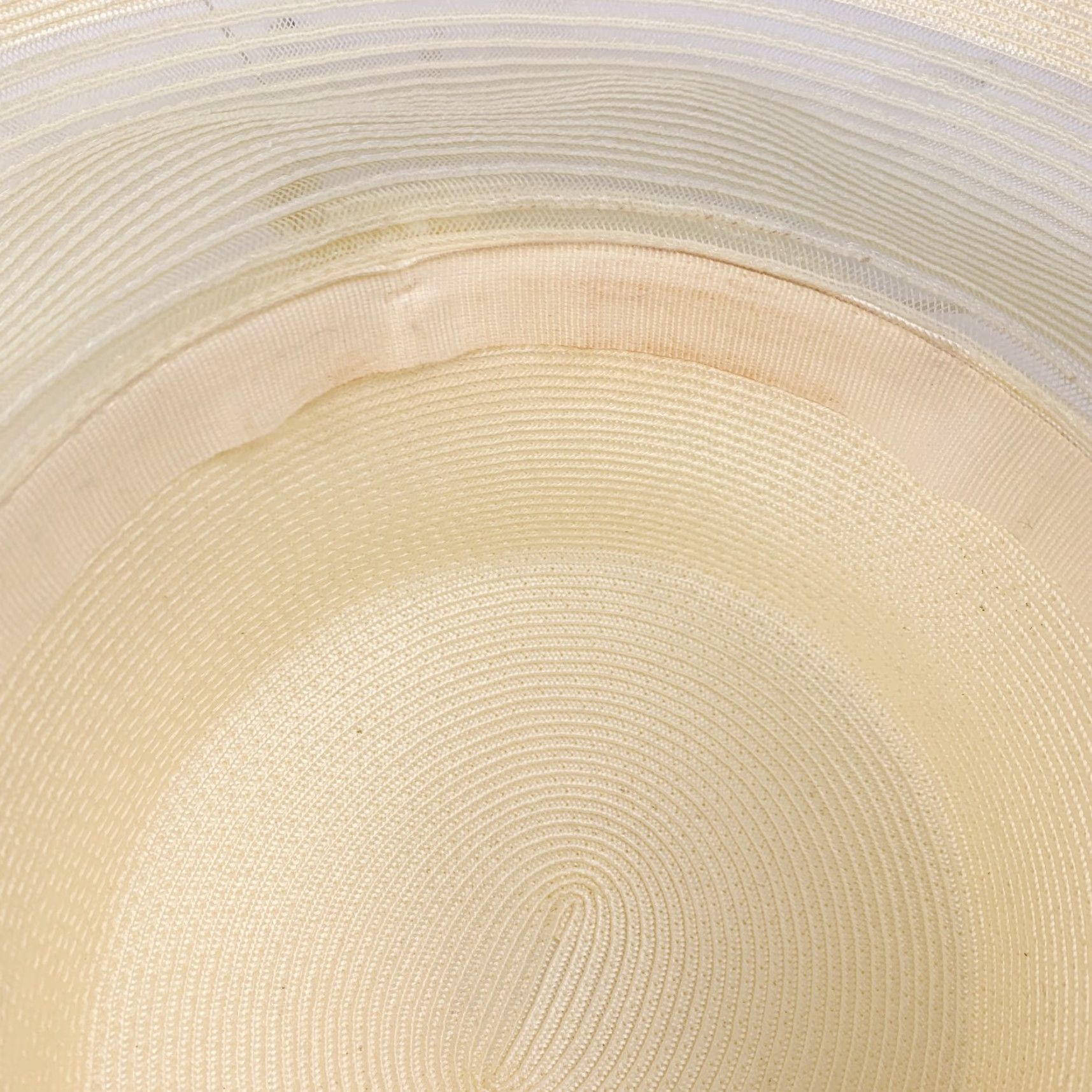 Vintage VINTAGE Derby Hat - Made in Taiwan - Ivory Polypropylene Church Tea Fancy Hat, 1980s, Tulle, Special Occasion, Unbranded, Mens/Womens Size ONE SIZE - 7 Thumbnail