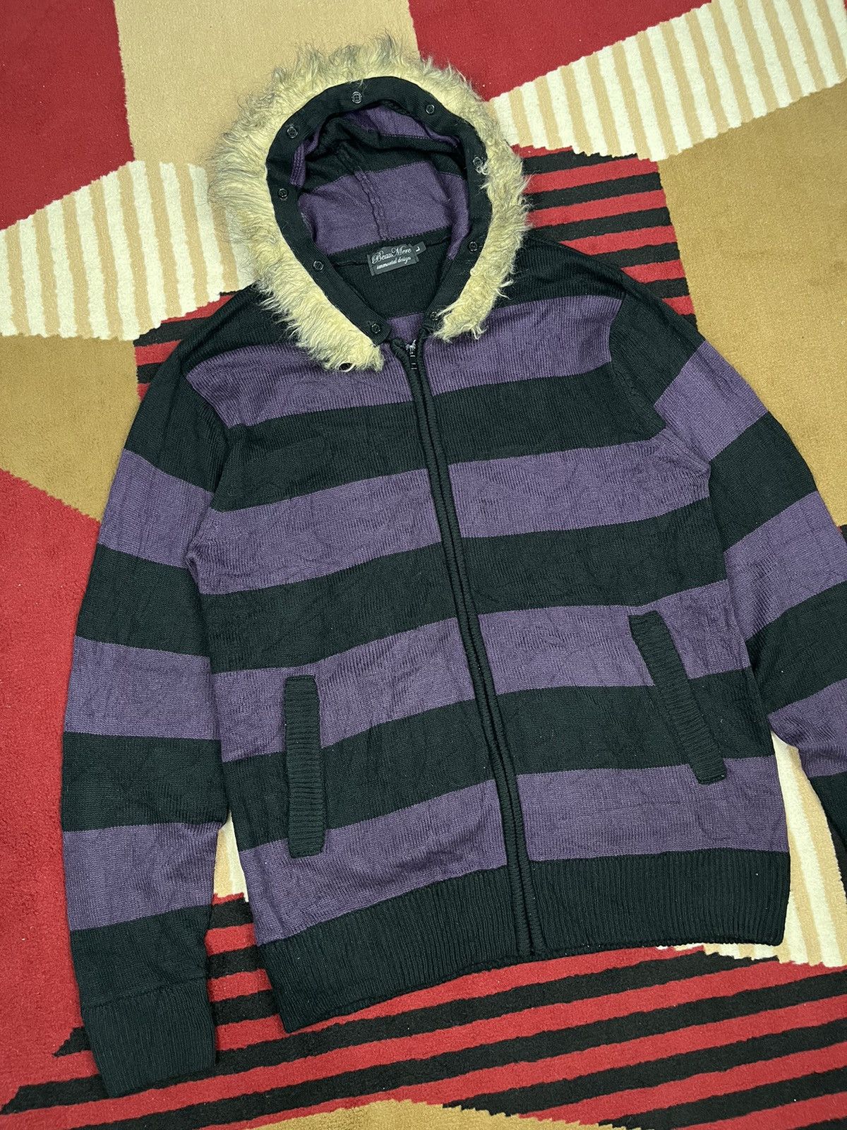 Hysteric Glamour × Japanese Brand × Le Grande Bleu (L.G.B.) BAUMERE FUR ZIPPER HOODIE Size US L / EU 52-54 / 3 - 2 Thumbnail