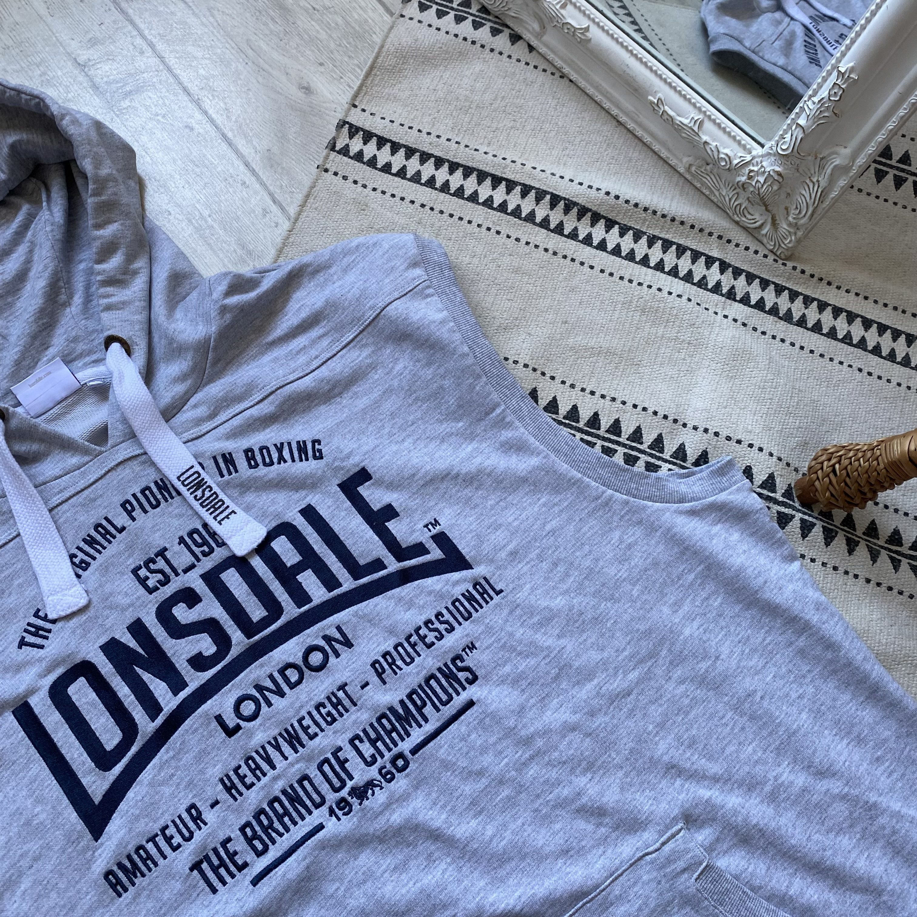 Lonsdale 🥊 Vintage 00s Lonsdale Baggy Hoodie vest boxing Size US XXL / EU 58 / 5 - 4 Thumbnail