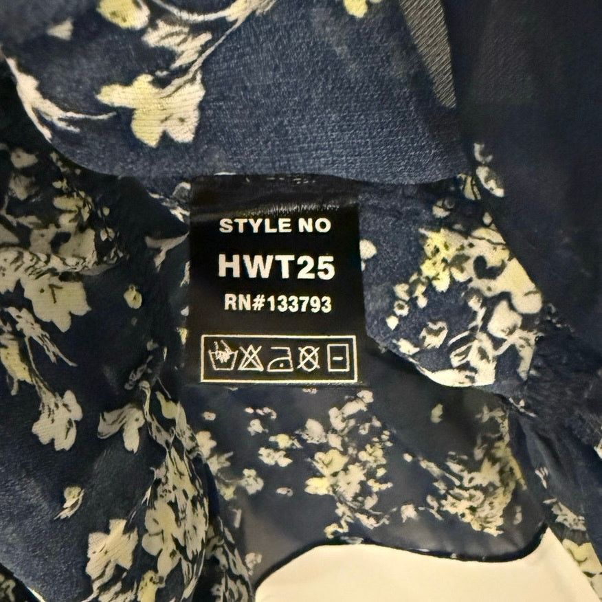 Other POL Blue Floral Collared Blouse Size S / US 4 / IT 40 - 5 Thumbnail