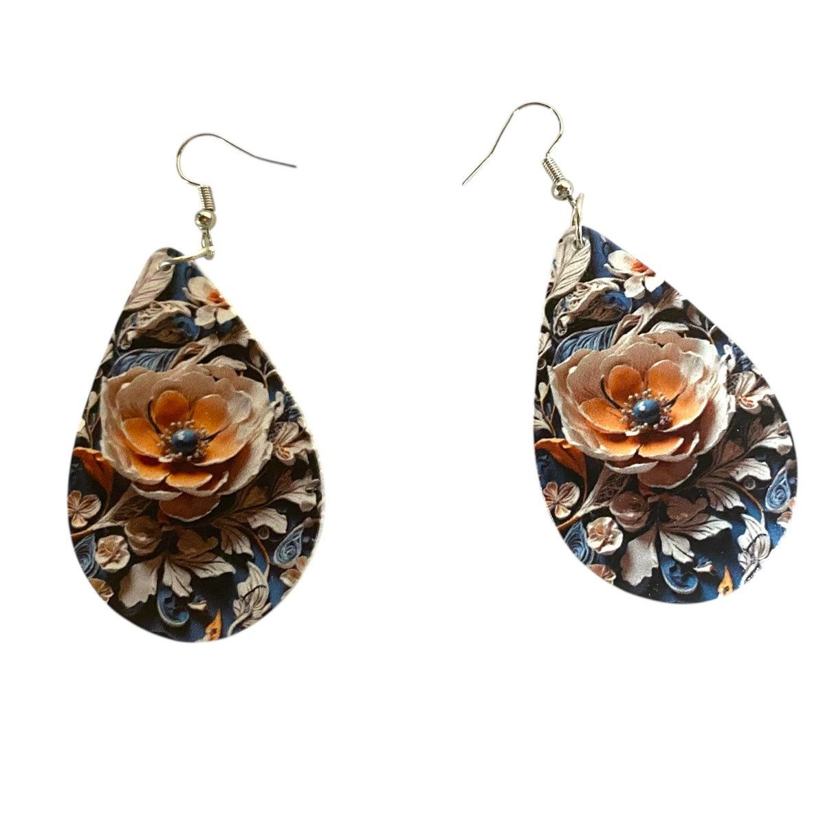 Other Elegant Floral Dangle Drop Earrings Boho Vintage Look Size ONE SIZE - 2 Thumbnail