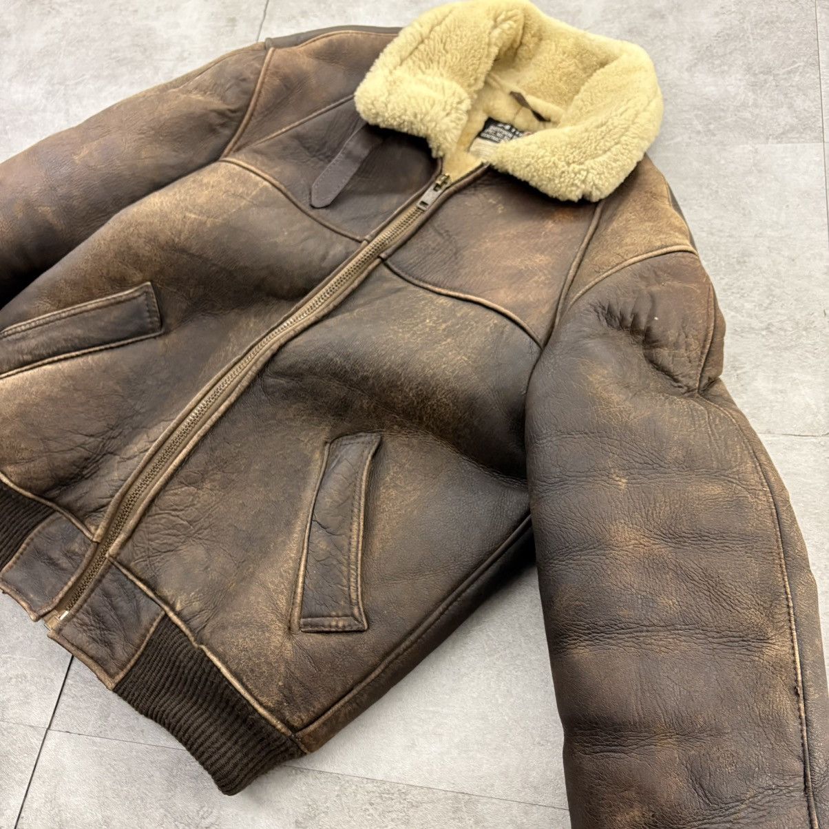 Schott Schott B-6 Sheepskin Flight Jacket – Made in USA (L) Size US L / EU 52-54 / 3 - 4 Thumbnail
