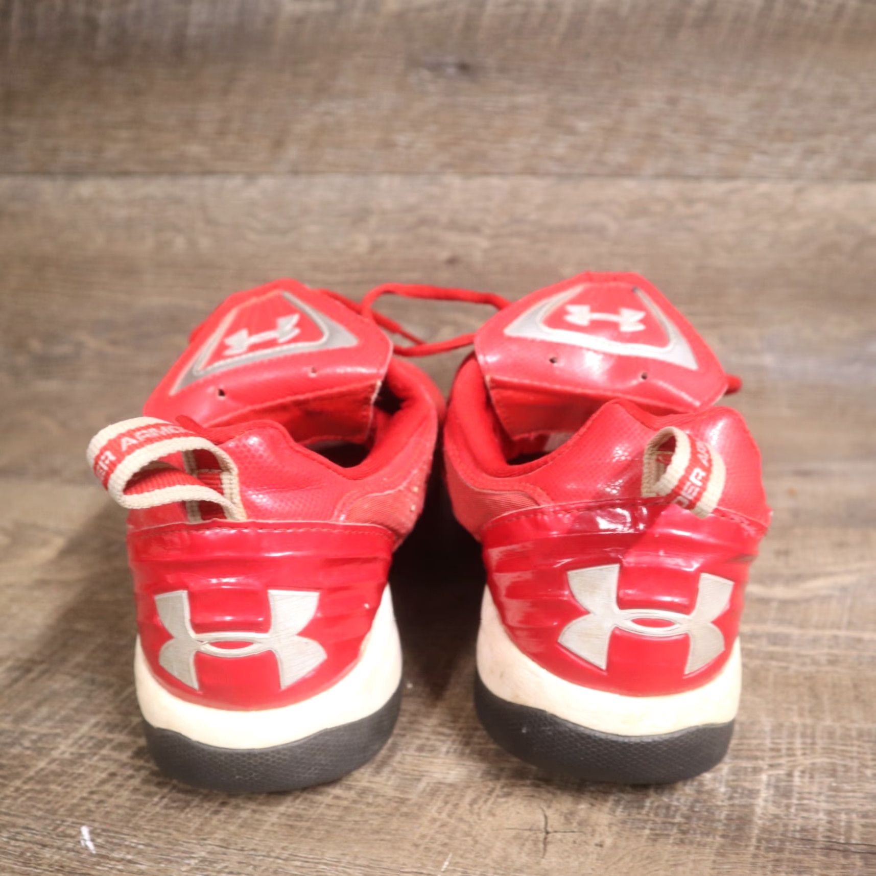 Under Armour UNDER ARMOUR FOAM FOOTBALL Cleats Men 12.5 Red White Adult Size US 12.5 Shoes Size US 13 / EU 46 - 4 Thumbnail