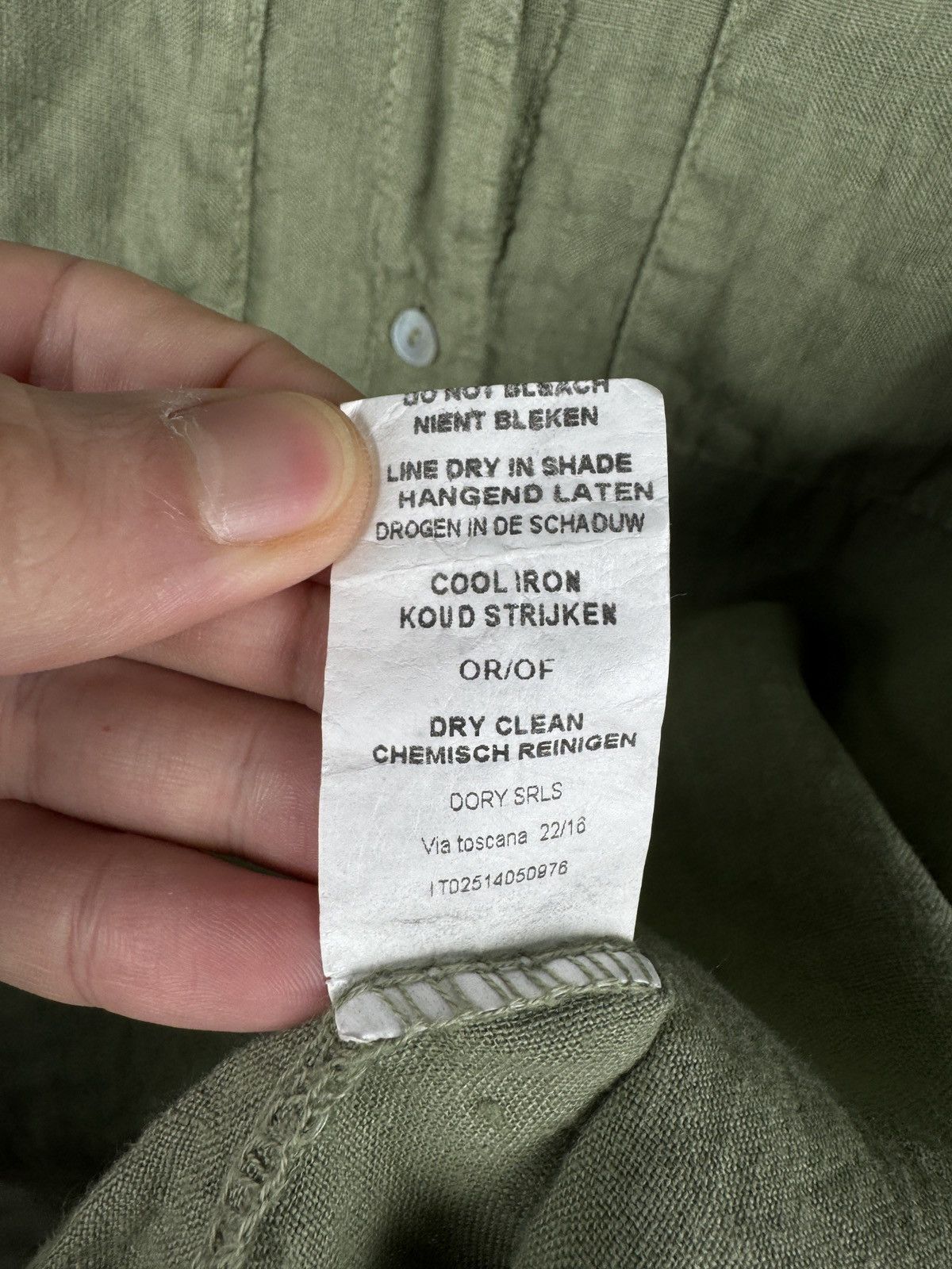 Other Women’s Francesca Bettini Linen Button-Up Blouse Olive Green Size M / US 6-8 / IT 42-44 - 7 Thumbnail
