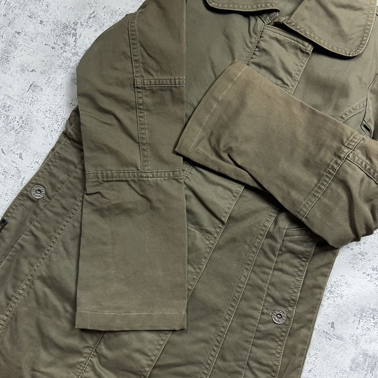 Hysteric Glamour 00s Hysteric Glamour Vintage Sunfaded Japanese Trench Jacket Size S / US 4 / IT 40 - 8 Thumbnail