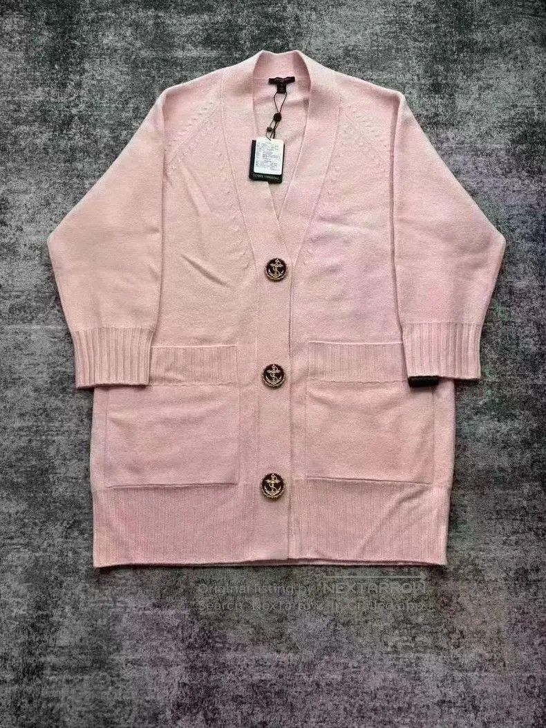 Louis Vuitton Louis Vuitton Pink Long Wool Cardigan. Size US S / EU 44-46 / 1 - 1 Thumbnail