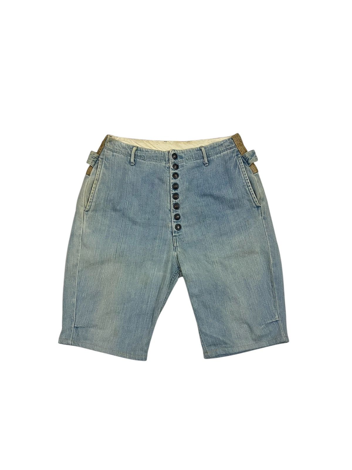 Kapital ✓Kapital bone denim shorts stk 34inch | Grailed