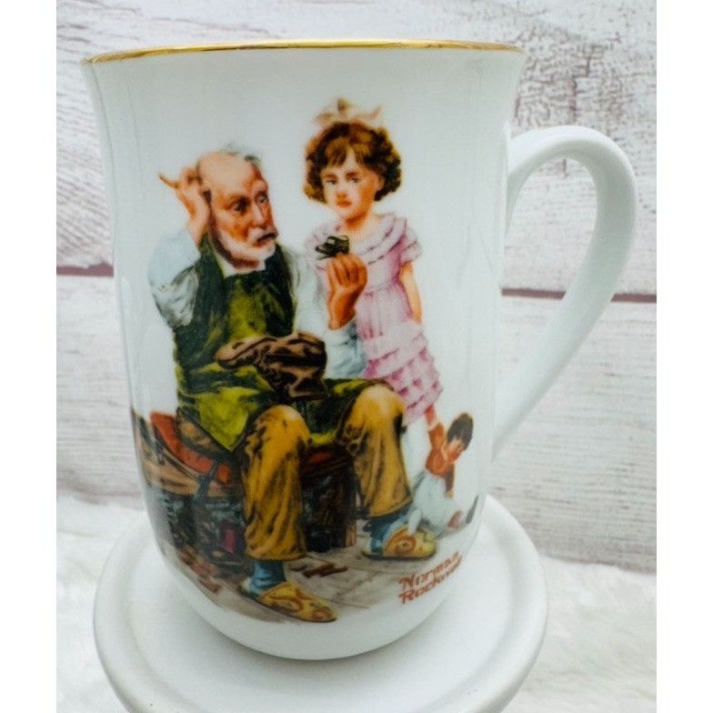 Other Norman Rockwell Museum Coffee Mug Cup Glasses (1982) Gold Tr Size ONE SIZE - 12 Thumbnail