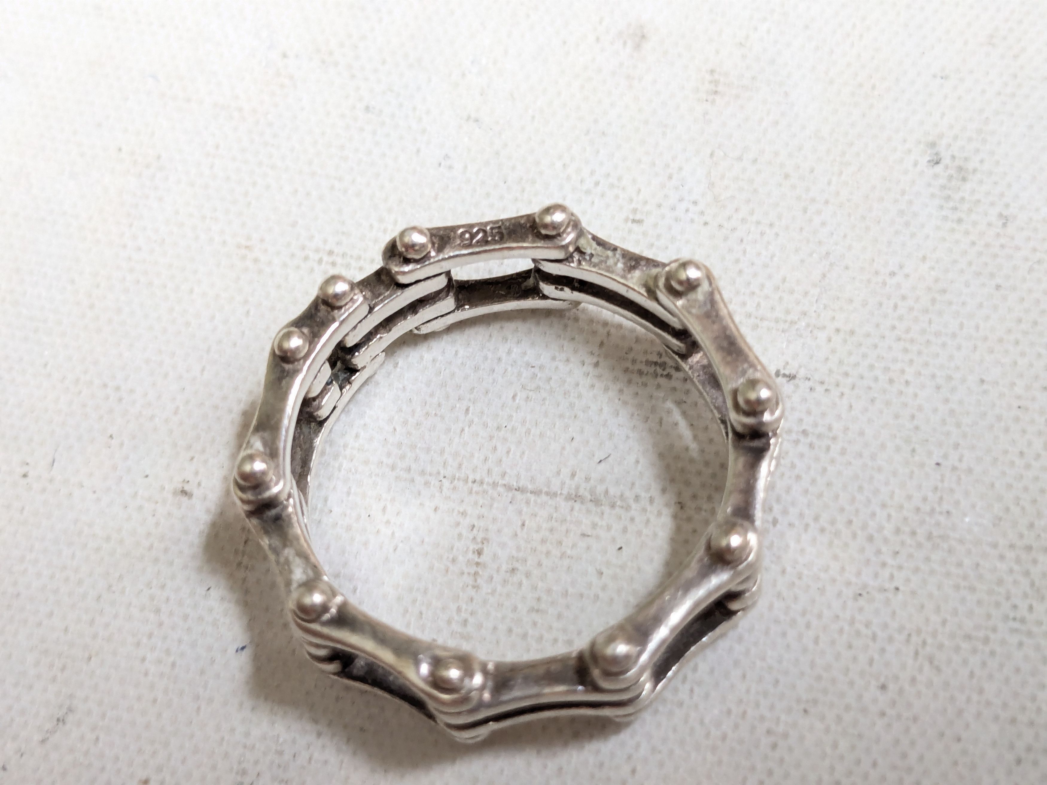 Jewelry Sterling Silver Ring Bikechain 9.75 Size ONE SIZE - 6 Thumbnail