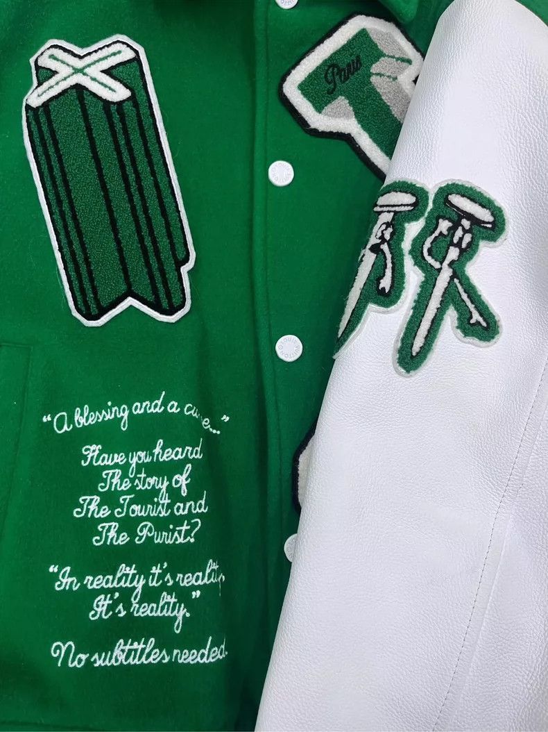 Louis Vuitton Louis Vuitton Green Varsity Jacket-2506 Size US L / EU 52-54 / 3 - 3 Thumbnail