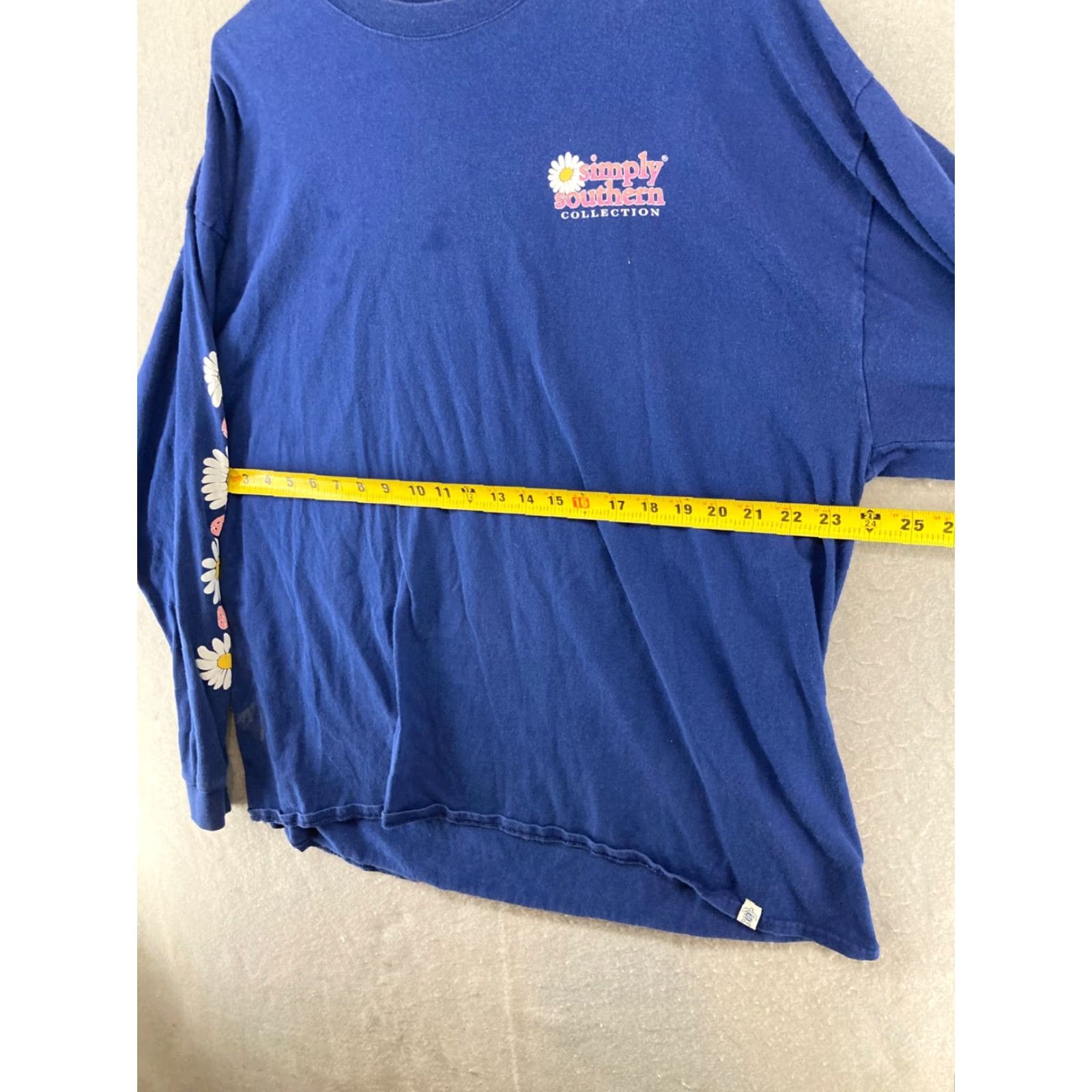 Vintage VINTAGE Simply Southern Womens T-Shirt XL Blue Nature Boho Crew Neck Casual Cotton 2010s Women's Size XL / US 12-14 / IT 48-50 - 2 Thumbnail