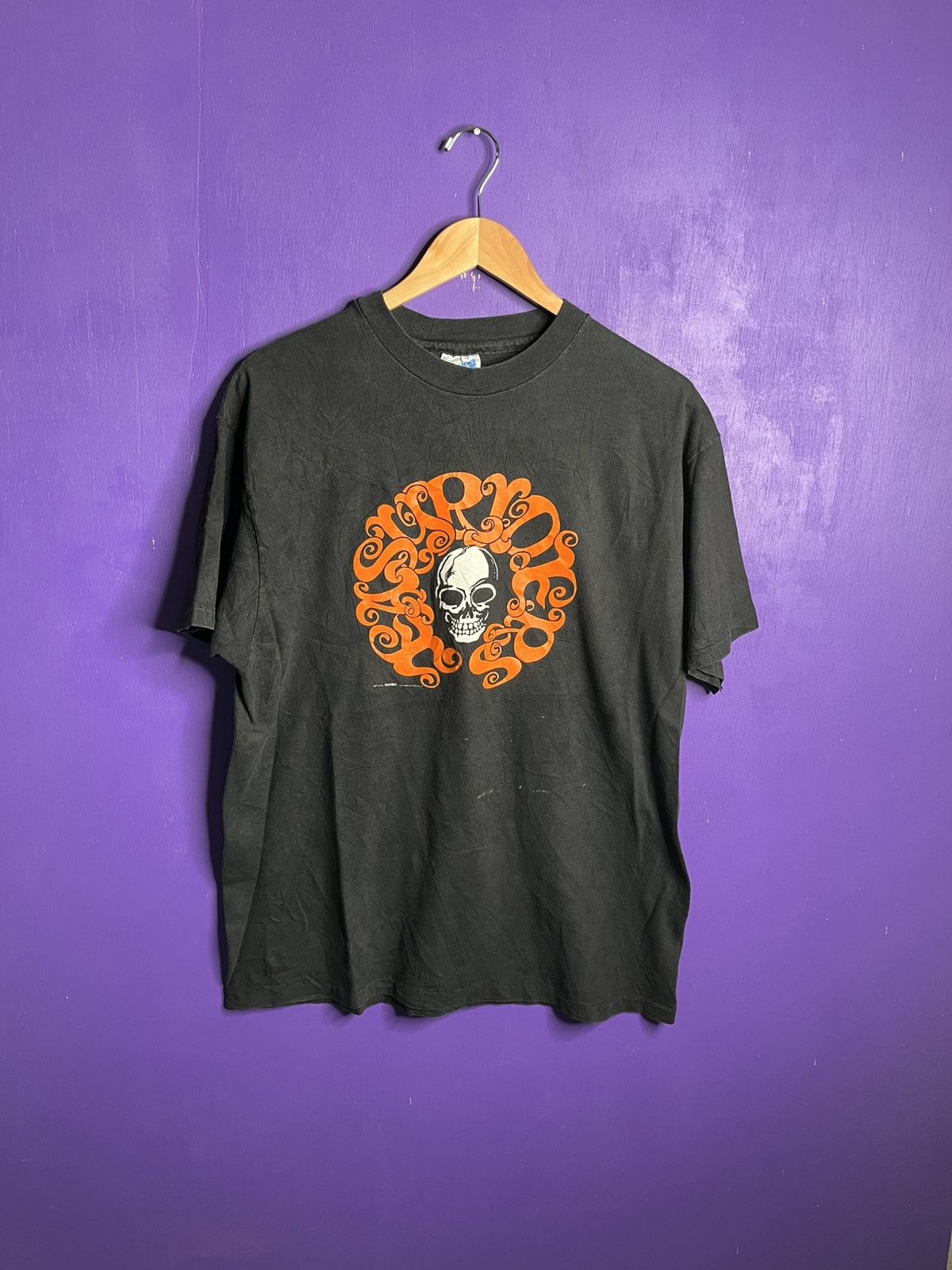 Vintage Vintage 90s Easyriders circle skull logo faded t-shirt Size US L / EU 52-54 / 3 - 1 Thumbnail
