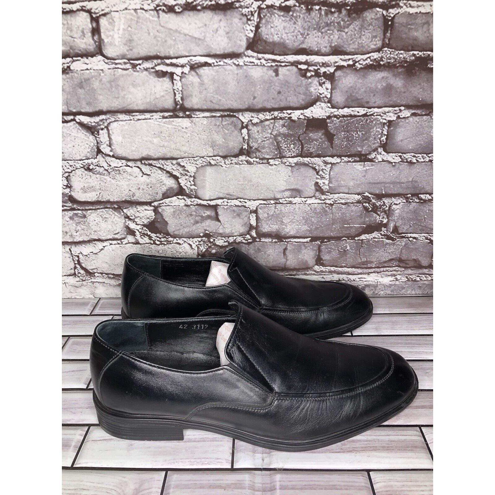 Other HAJJO Black Leather Slip On Casual Dress Loafers Work Shoes Size US 9 / EU 42 - 18 Thumbnail