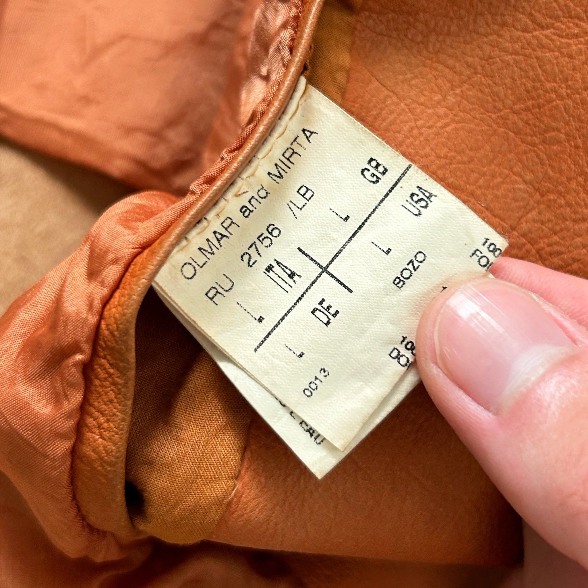 Rick Owens Rick Owens SS05 Scorpio Boo Cafe Orange Leather Jacket Size US S / EU 44-46 / 1 - 6 Thumbnail