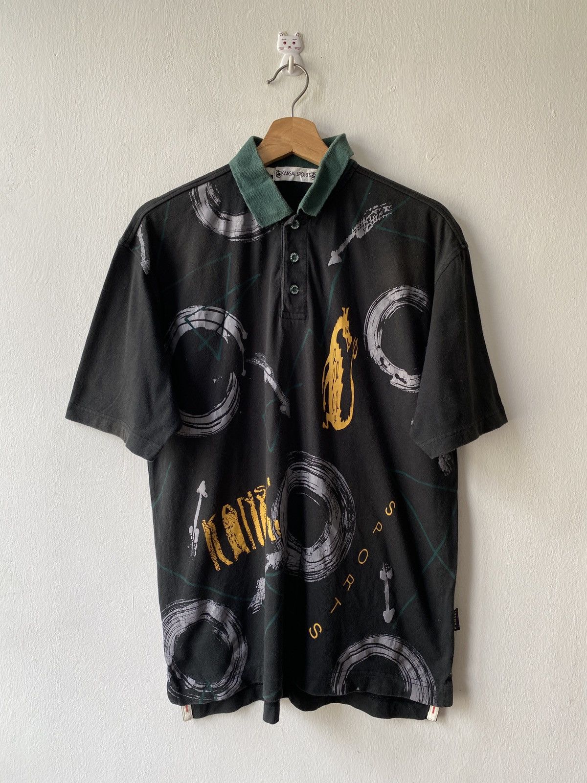 Japanese Brand × Kansai Yamamoto Vintage 90’s Kansai Sport Polo Tee Size US L / EU 52-54 / 3 - 3 Thumbnail