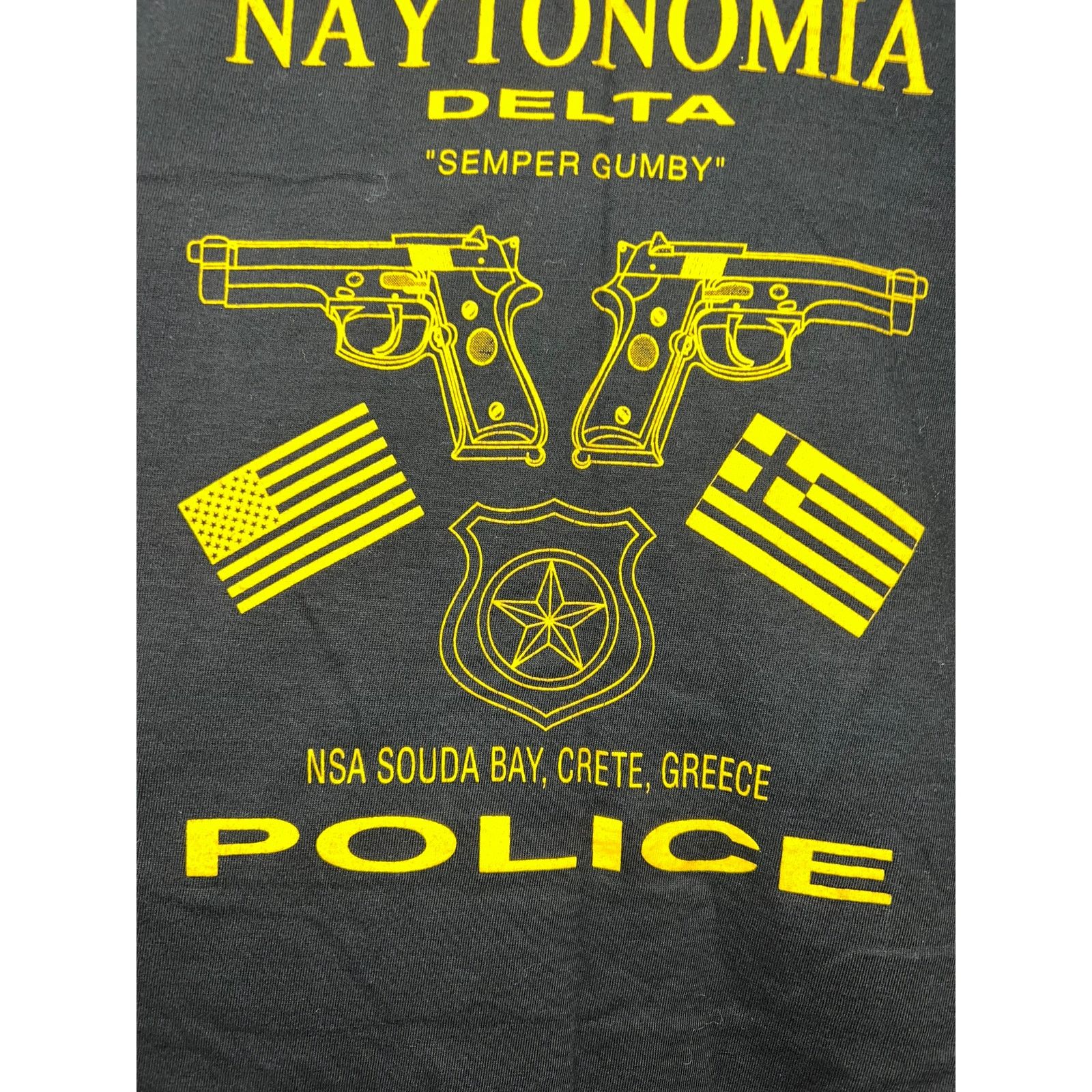 Vintage Vintage Base Police Shirt USN Delta Semper Gumby Greece 90s Size US L / EU 52-54 / 3 - 7 Thumbnail