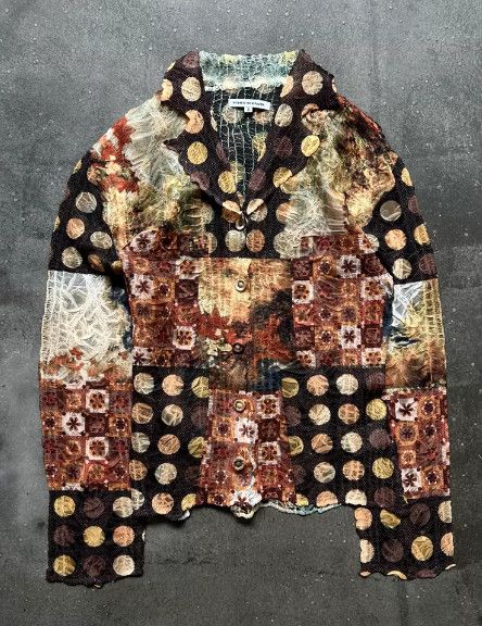 YASHIKI Yoshiki Hishinuma Polka Dot Pleated Print Shirt Size US M / EU 48-50 / 2 - 1 Thumbnail