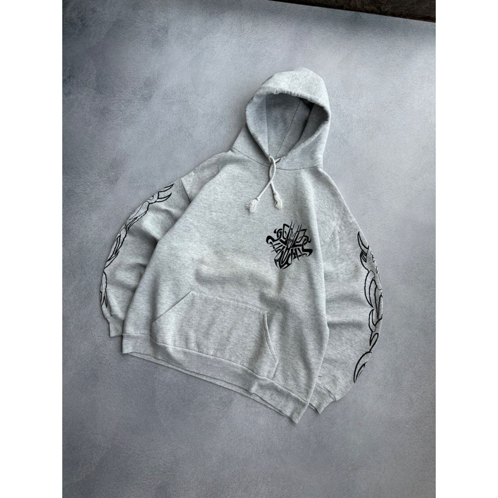 Tribal Streetwear VTG Tribal Streetwear USA Grey Logos Hoodie Size US S / EU 44-46 / 1 - 9 Thumbnail