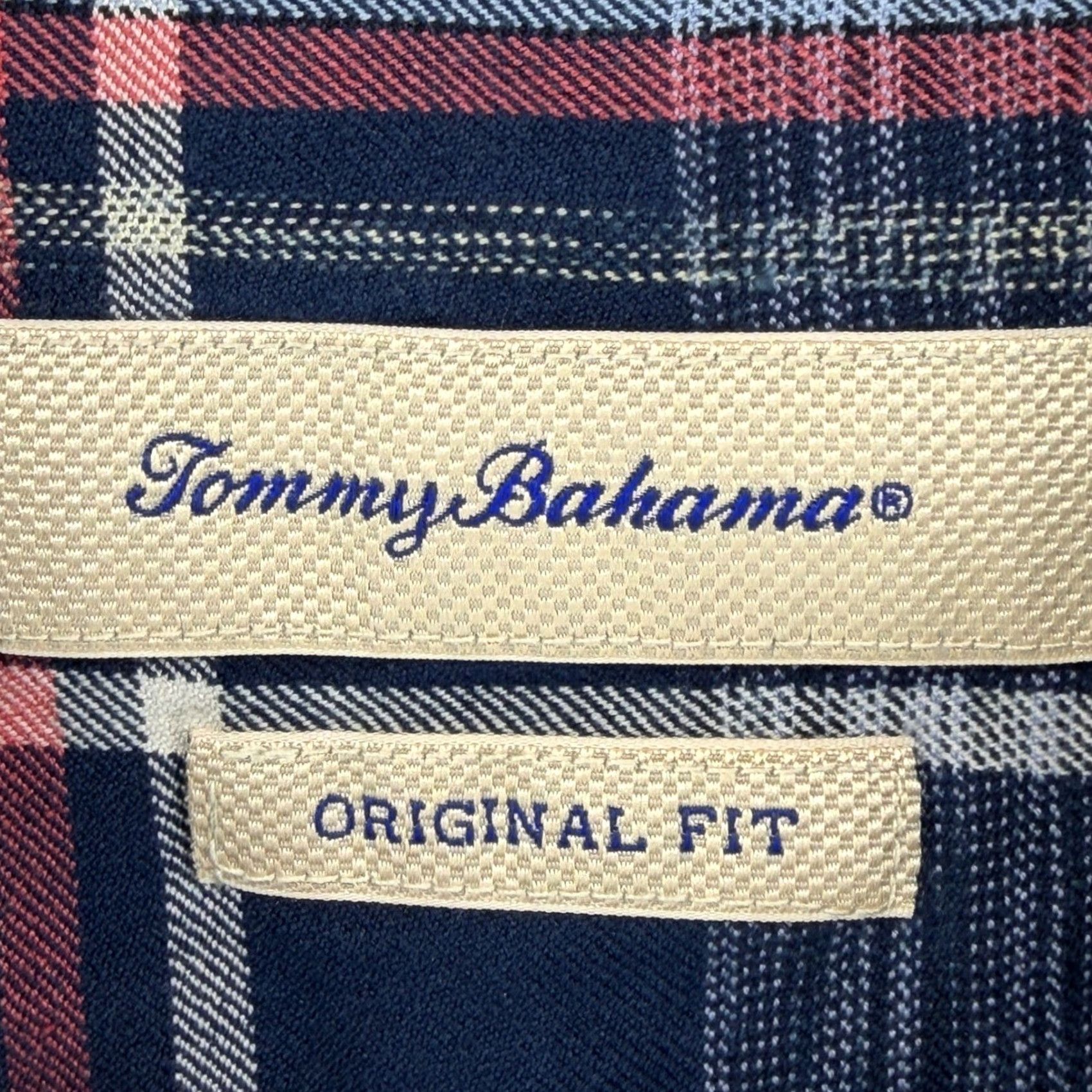 Tommy Bahama Tommy Bahama Silk Plaid Short Sleeve Button-Up Shirt Original Fit Blue Multicolor Shirt Mens M Casual Travel Beach 90s? Size US M / EU 48-50 / 2 - 5 Thumbnail