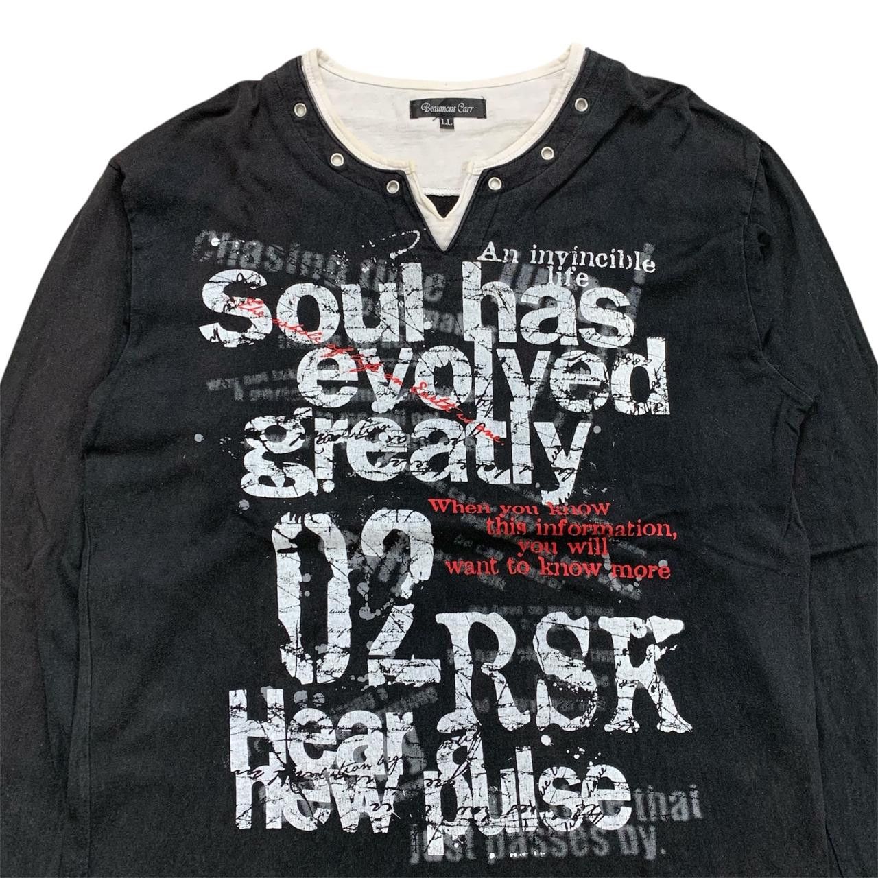 If Six Was Nine × Japanese Brand × Le Grande Bleu (L.G.B.) Beaumont Carr If six was nine poem long Sleeve Size US L / EU 52-54 / 3 - 2 Thumbnail