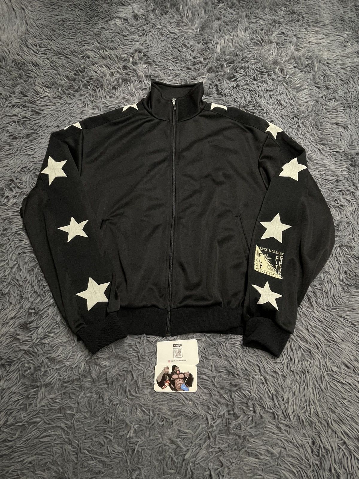 Kapital Kapital Slim-Fit Webbing-Trimmed Jersey Track Jacket Black Size US M / EU 48-50 / 2 - 2 Thumbnail