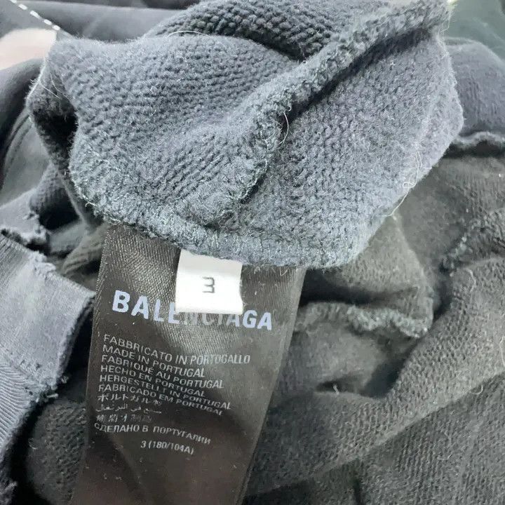 Balenciaga Balenciaga Black Printed Oversized Hoodie 0079-2507 Size US L / EU 52-54 / 3 - 2 Thumbnail