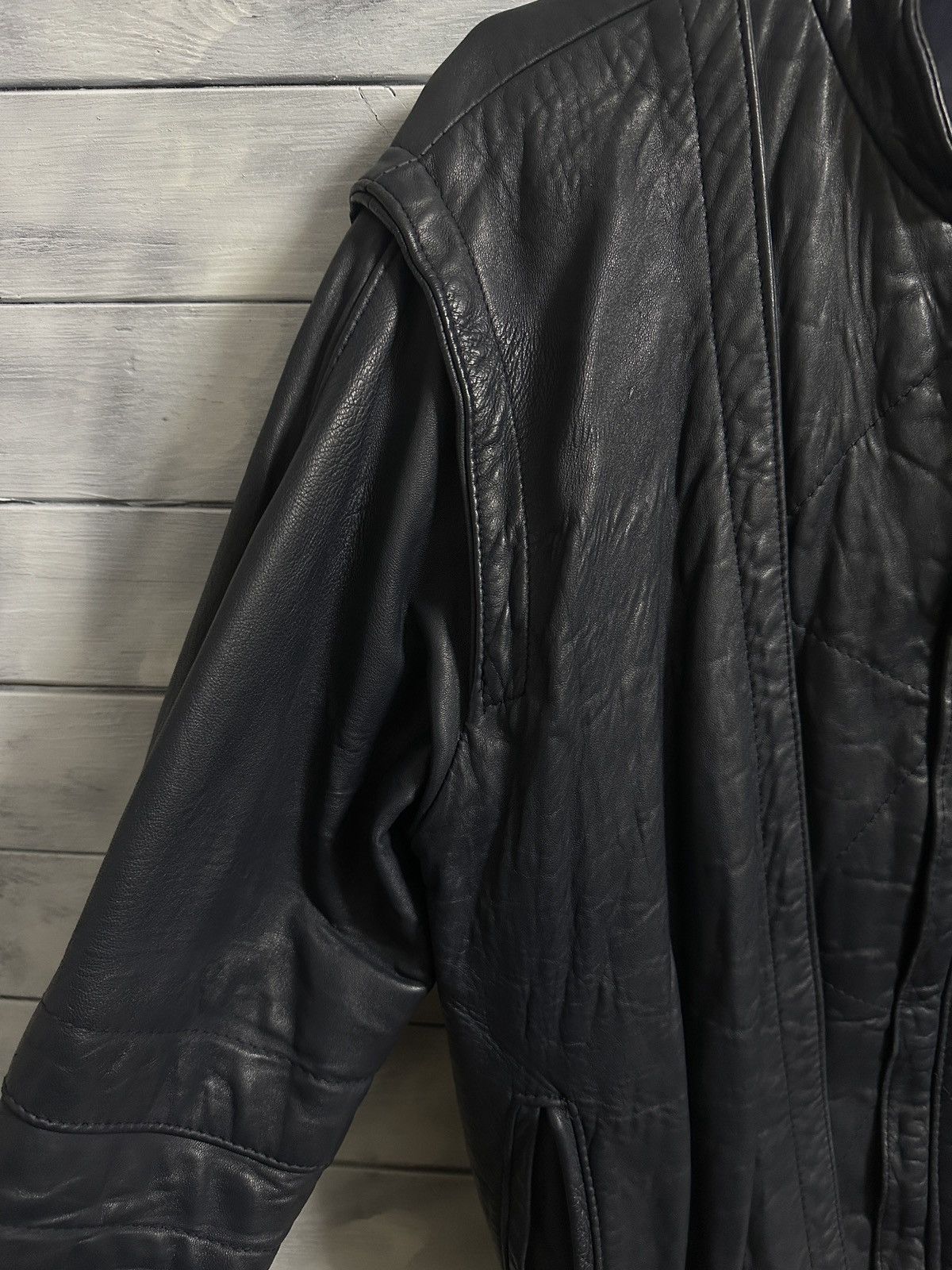 Japanese Brand Rare Vintage Leather Moto Racing Jacket Bomber. Size US M / EU 48-50 / 2 - 8 Thumbnail