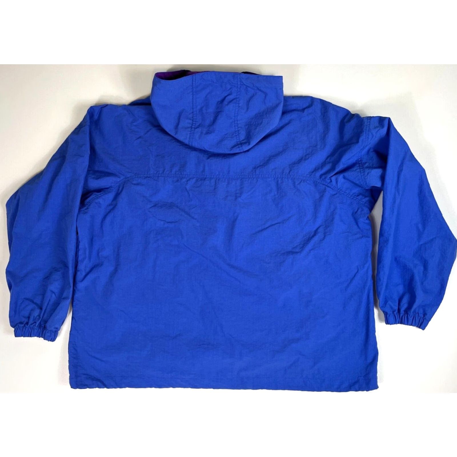 Vintage Columbia Women’s Vintage 90s Anorak Windbreaker Jacket XL Blue Hooded Pockets 90s Style Mens Womens Boys Girls Size XL / US 12-14 / IT 48-50 - 2 Thumbnail