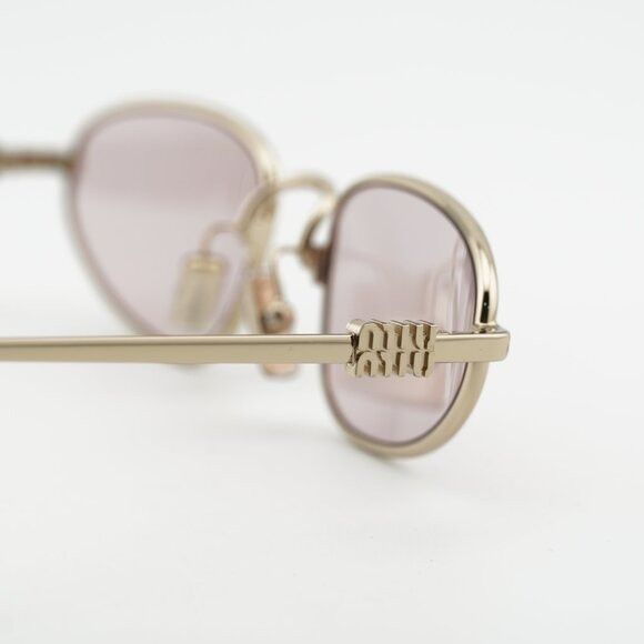 Miu Miu Miu Miu MUA52S ZVN4I0 Sunglasses Gold Cat Eye Frame, Pink Size ONE SIZE - 5 Thumbnail