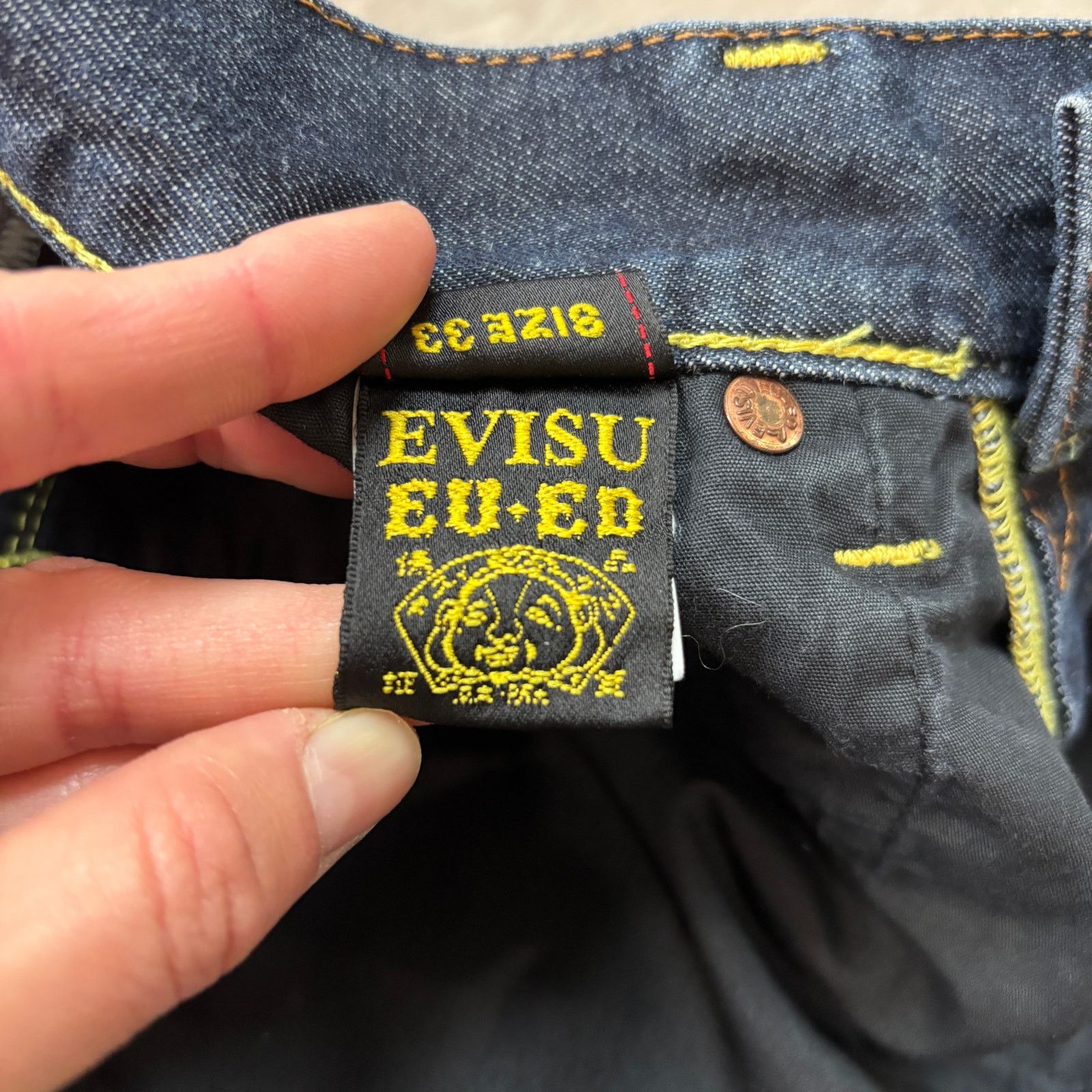 Evisu × Japanese Brand Evisu EU.ED. European Edition Daicock Jeans Men's 33x34 Size US 33 - 13 Thumbnail