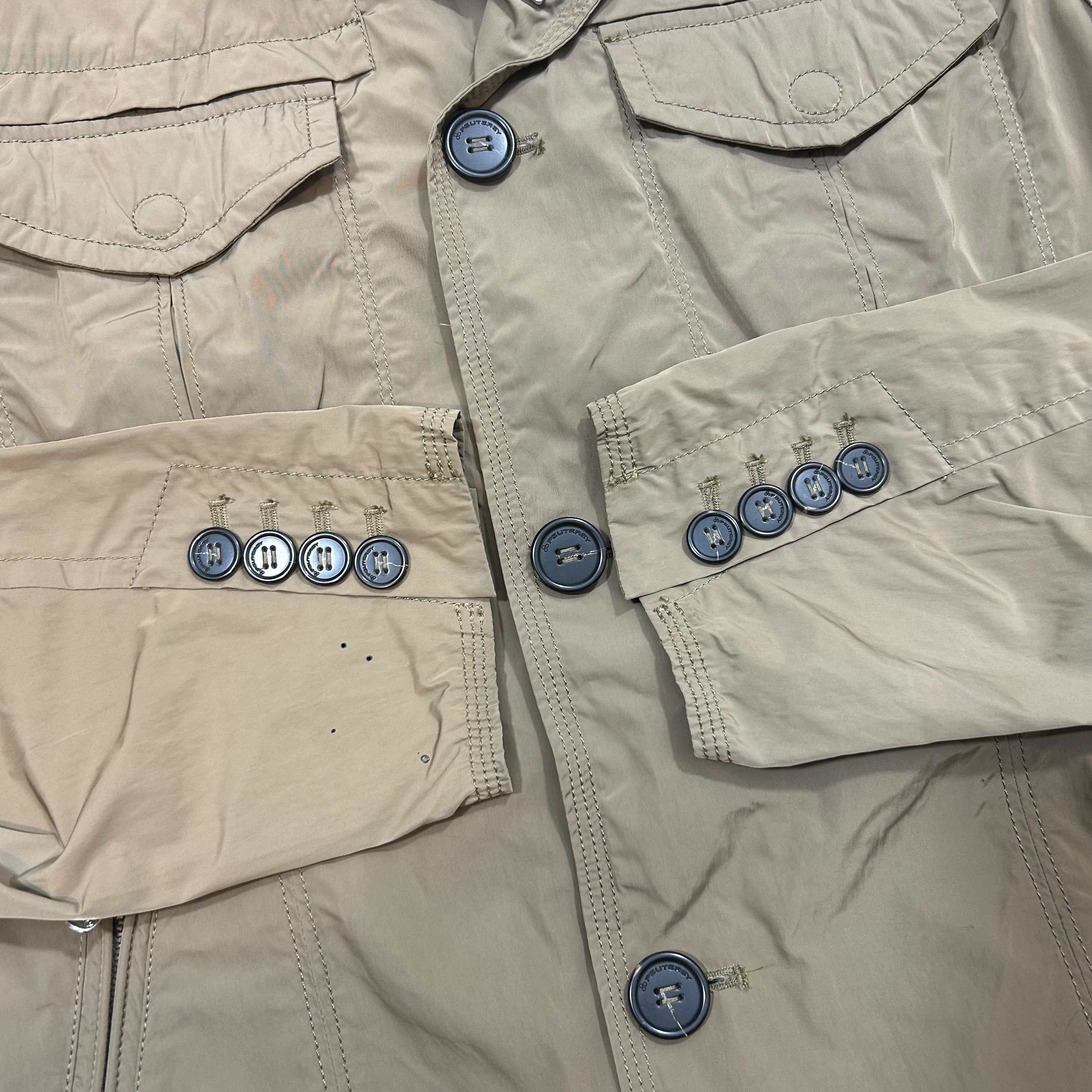 Peuterey Peuterey Light Collared Button Brown Work Jacket Size 52 Size US L / EU 52-54 / 3 - 4 Thumbnail