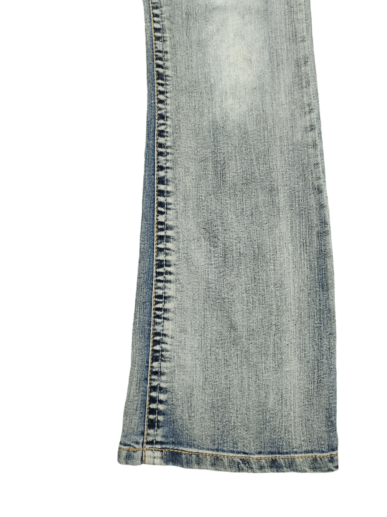 If Six Was Nine Flare Jeans Wallflower Clawmark Faded Denim Bootcut Low Rise Size US 30 / EU 46 - 7 Thumbnail