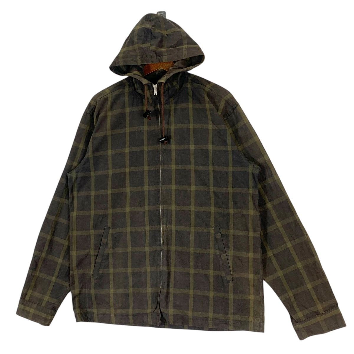 Japanese Brand Vintage Sharkey’s Checkered Jacket Hoodie Size US L / EU 52-54 / 3 - 3 Thumbnail