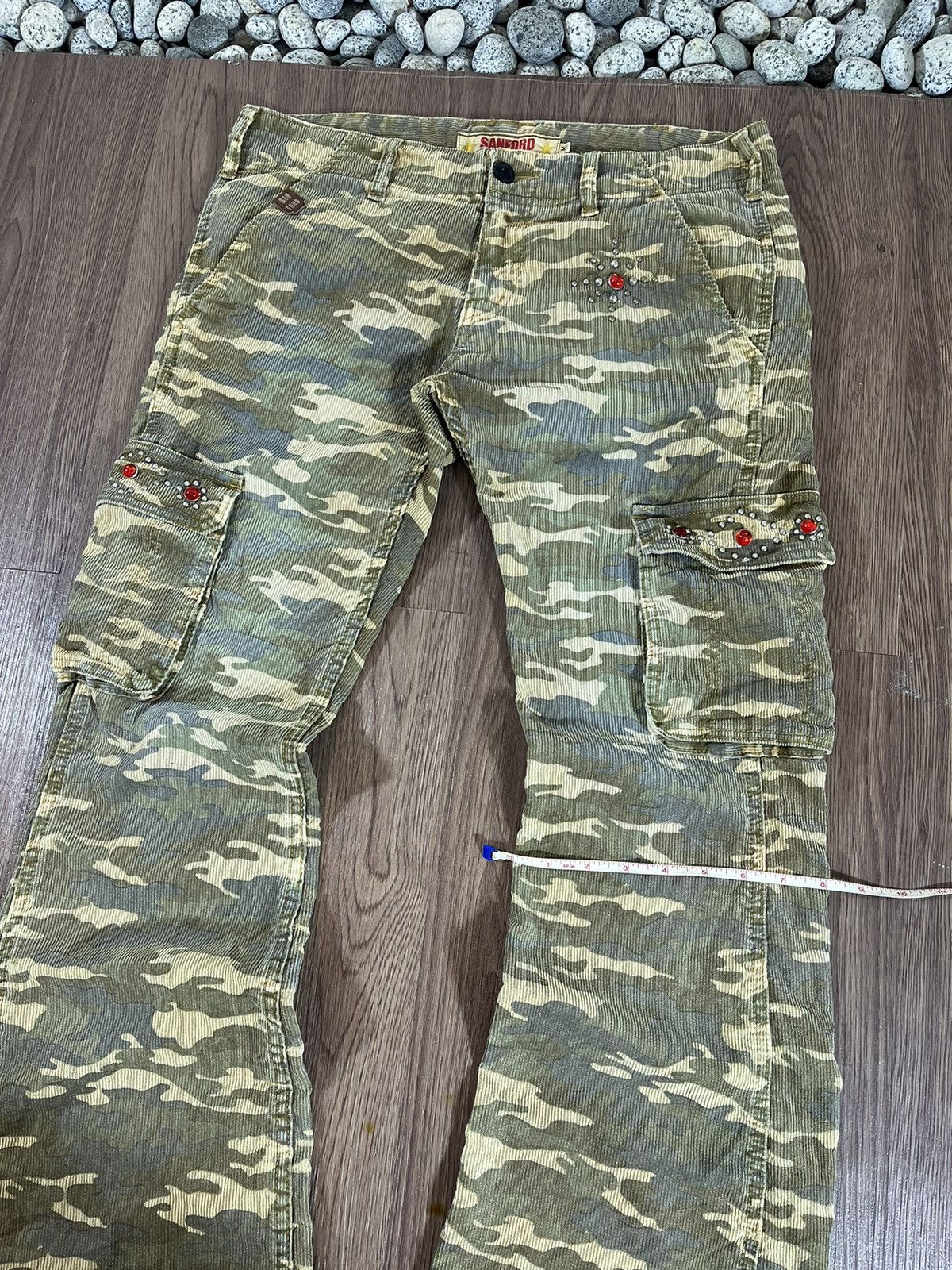 Japanese Brand Sanford Camouflage Corduroy Cargo Pants (Size M / W34) Size US 34 / EU 50 - 16 Thumbnail