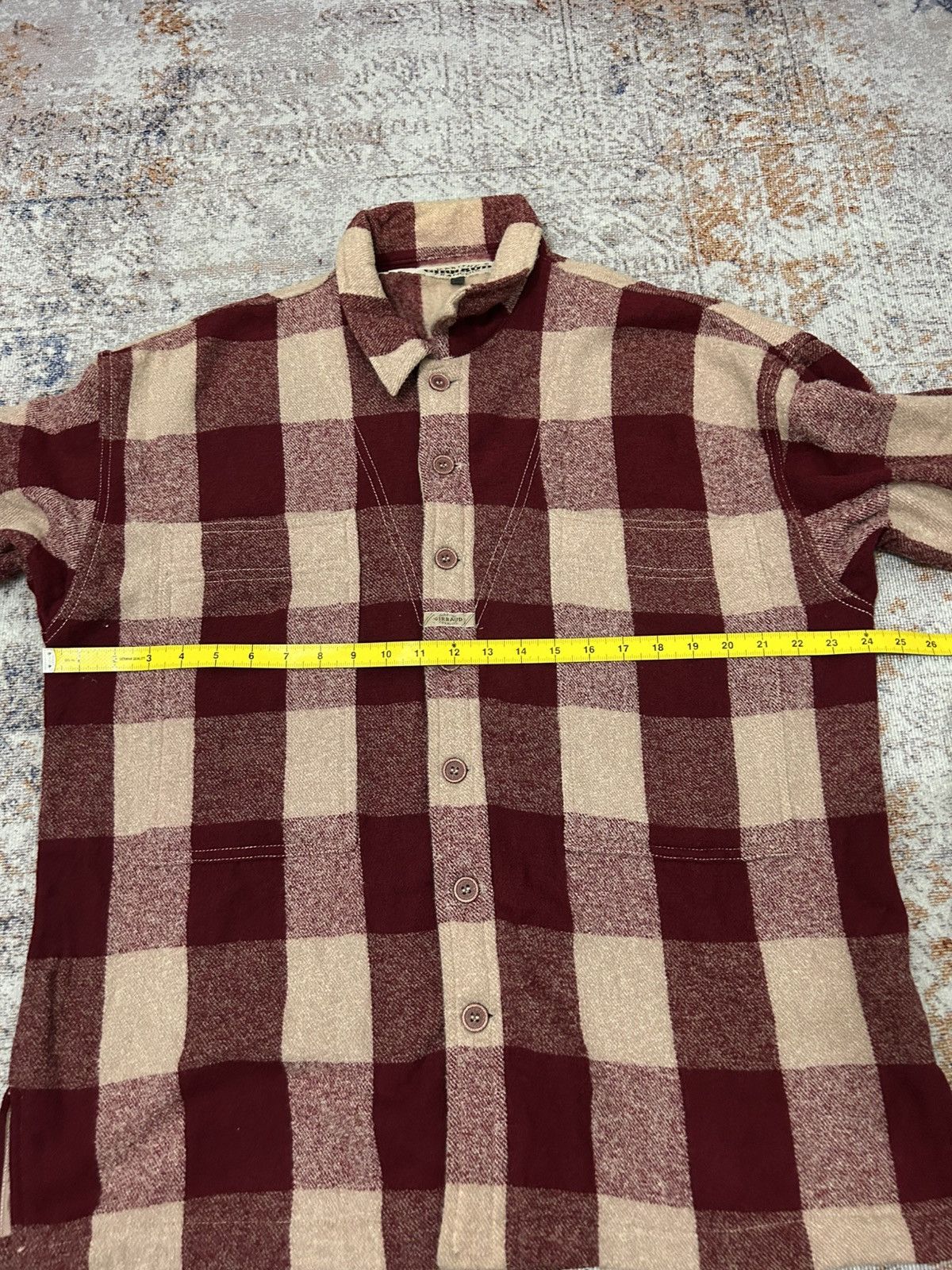 Marithe + Francois Girbaud Vintage Marithe Francois Girbaud Big Pocket Plaid Wool Shirt Size US XL / EU 56 / 4 - 15 Thumbnail