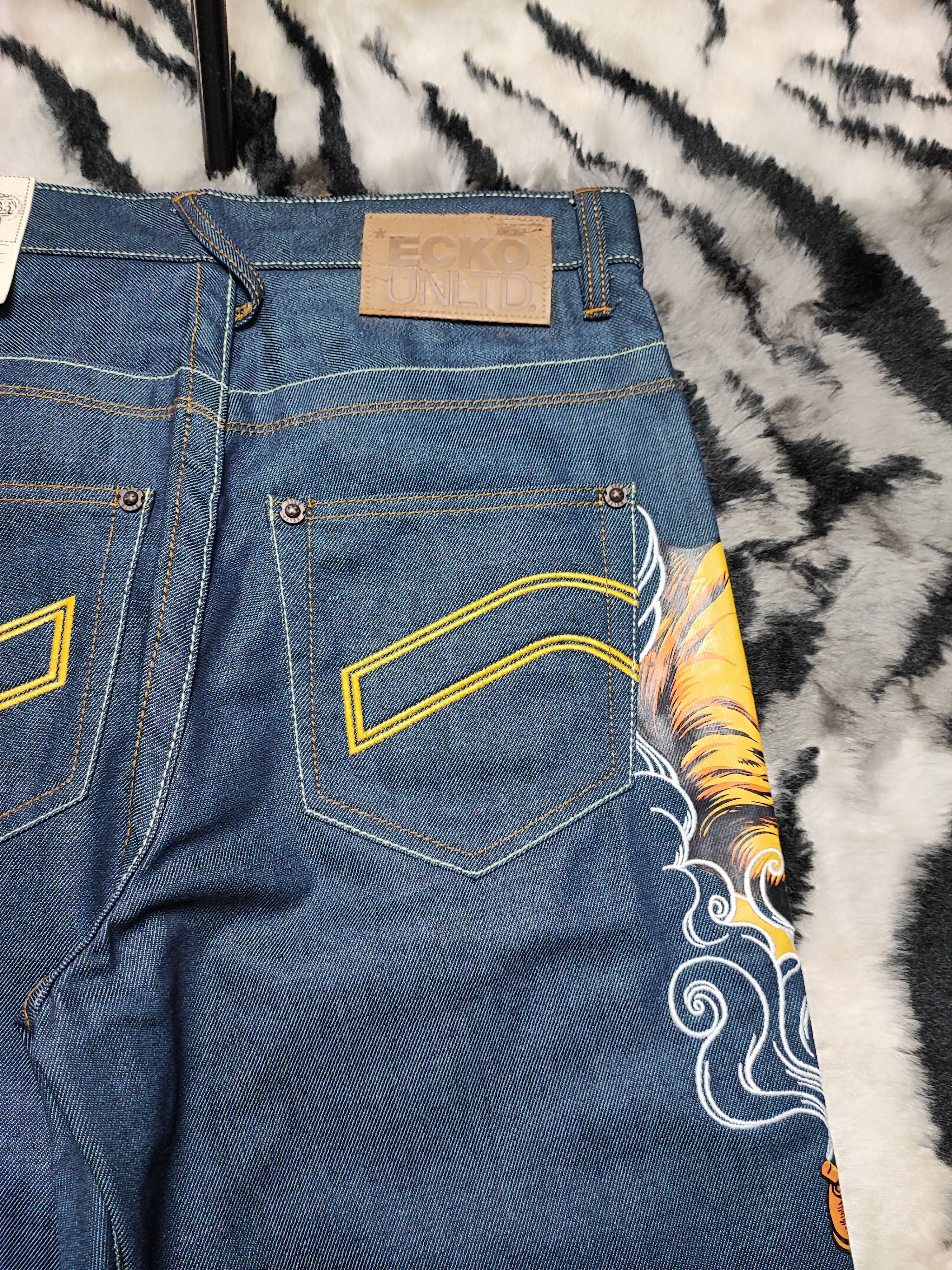 Ecko Unltd. Crazy Vintage Y2K Ecko UNLTD Baggy Jeans Skater Size US 30 / EU 46 - 8 Thumbnail