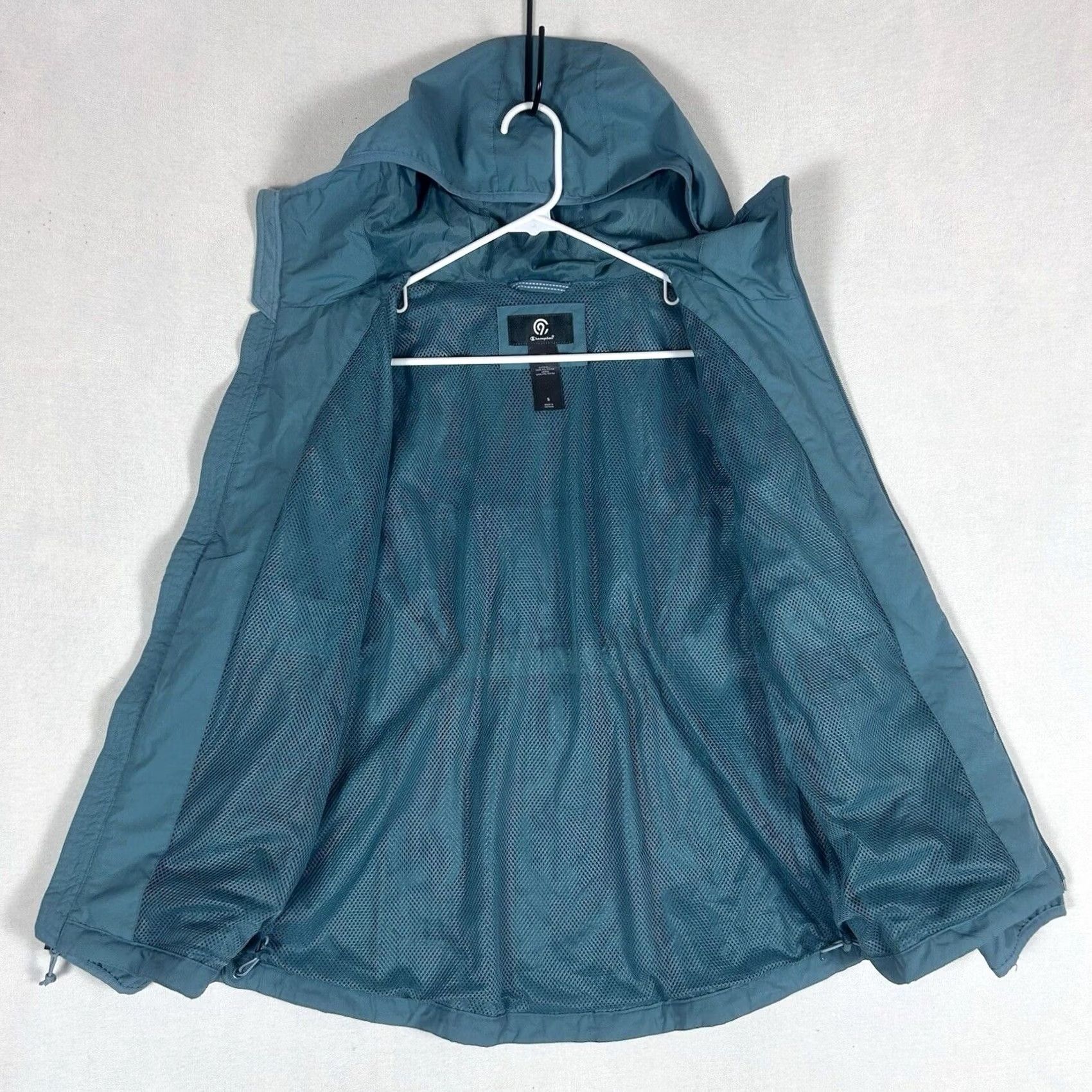 Champion Champion Womens Hooded Lightweight Windbreaker Rain Jacket S Teal Blue Size S / US 4 / IT 40 - 2 Thumbnail