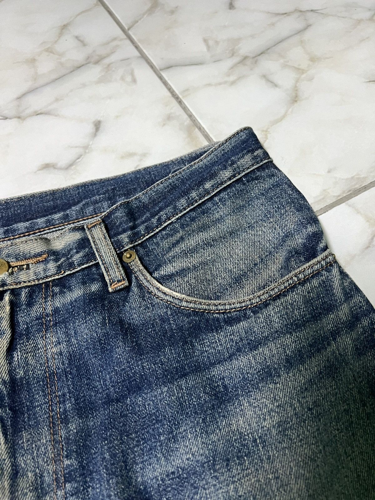 If Six Was Nine × Vintage × Wrangler 💥Baggy💥Vintage 90’s Wrangler Distress Washed Jean Size US 34 / EU 50 - 9 Thumbnail