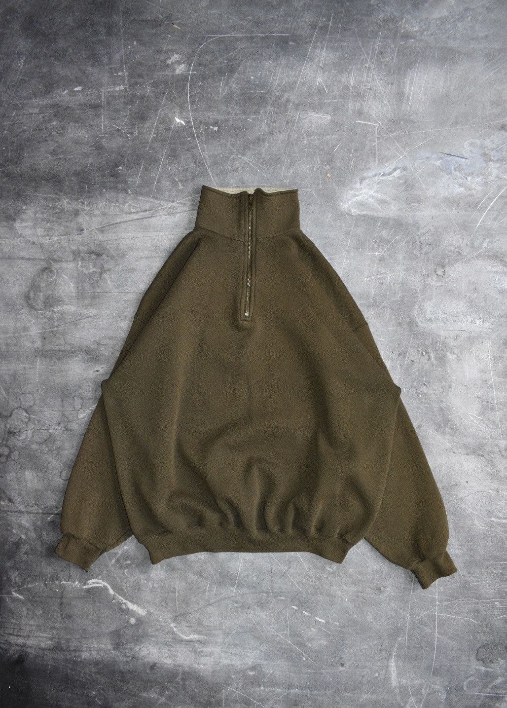 Tultex Vintage 90s Tultex Blank Quarter-Zip Pullover (XL) Size US XL / EU 56 / 4 - 1 Thumbnail