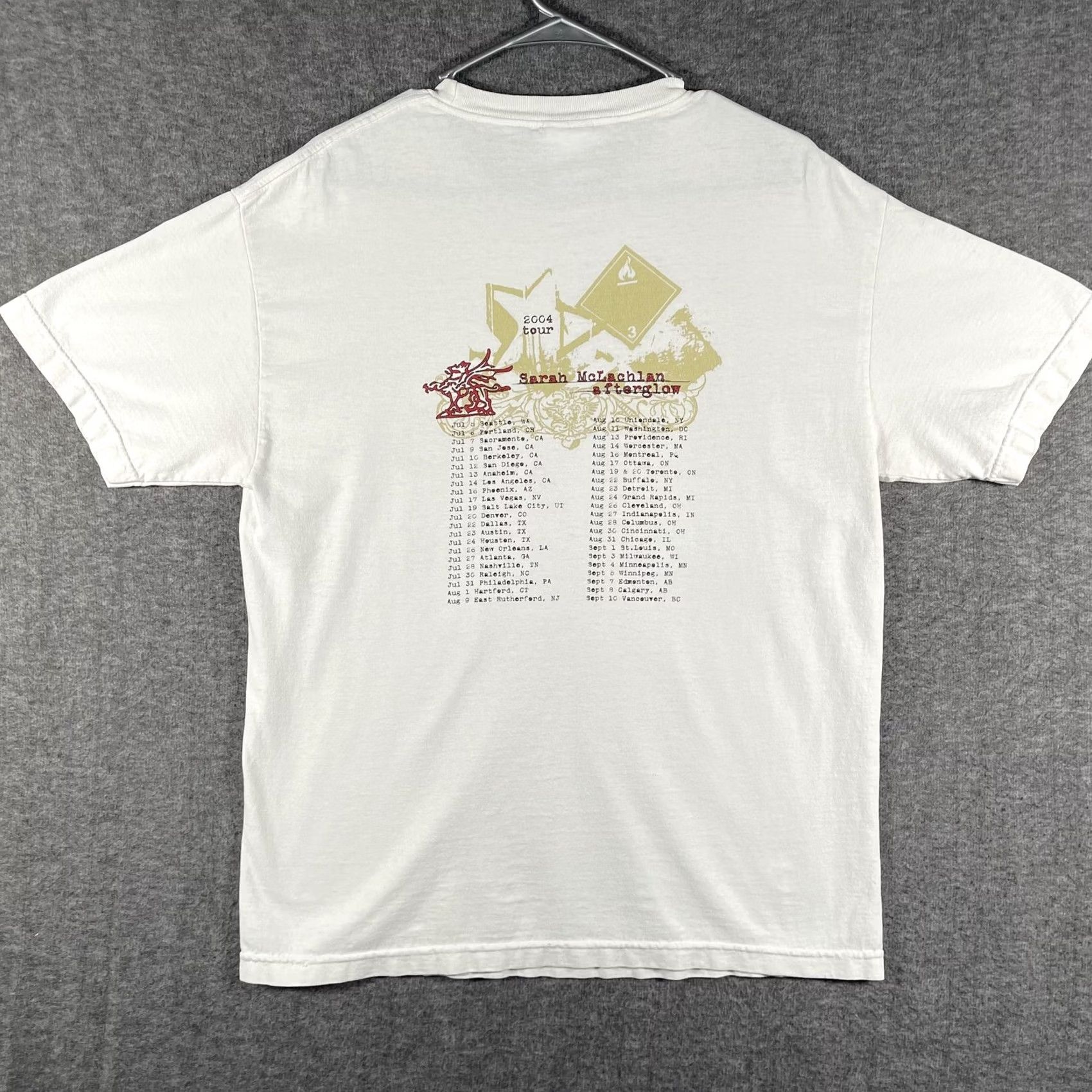 Vintage VINTAGE Sarah McLachlan Shirt Mens Large White Afterglow 2004 Tour Graphic Tee Size US L / EU 52-54 / 3 - 3 Thumbnail