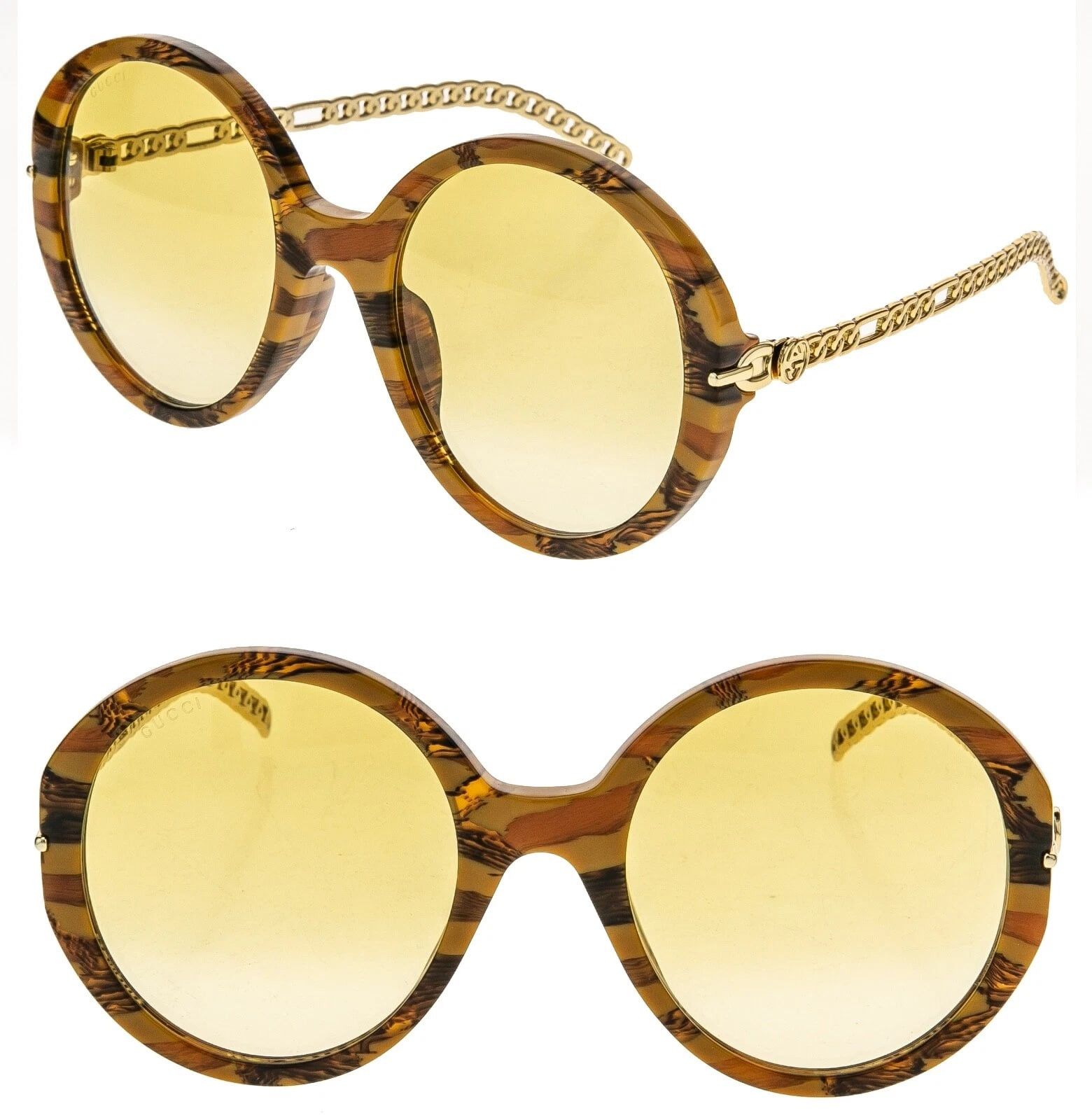Gucci GUCCI GG0726 CHAIN 0726 Gold Brown Yellow Star 004 Size ONE SIZE - 1 Thumbnail